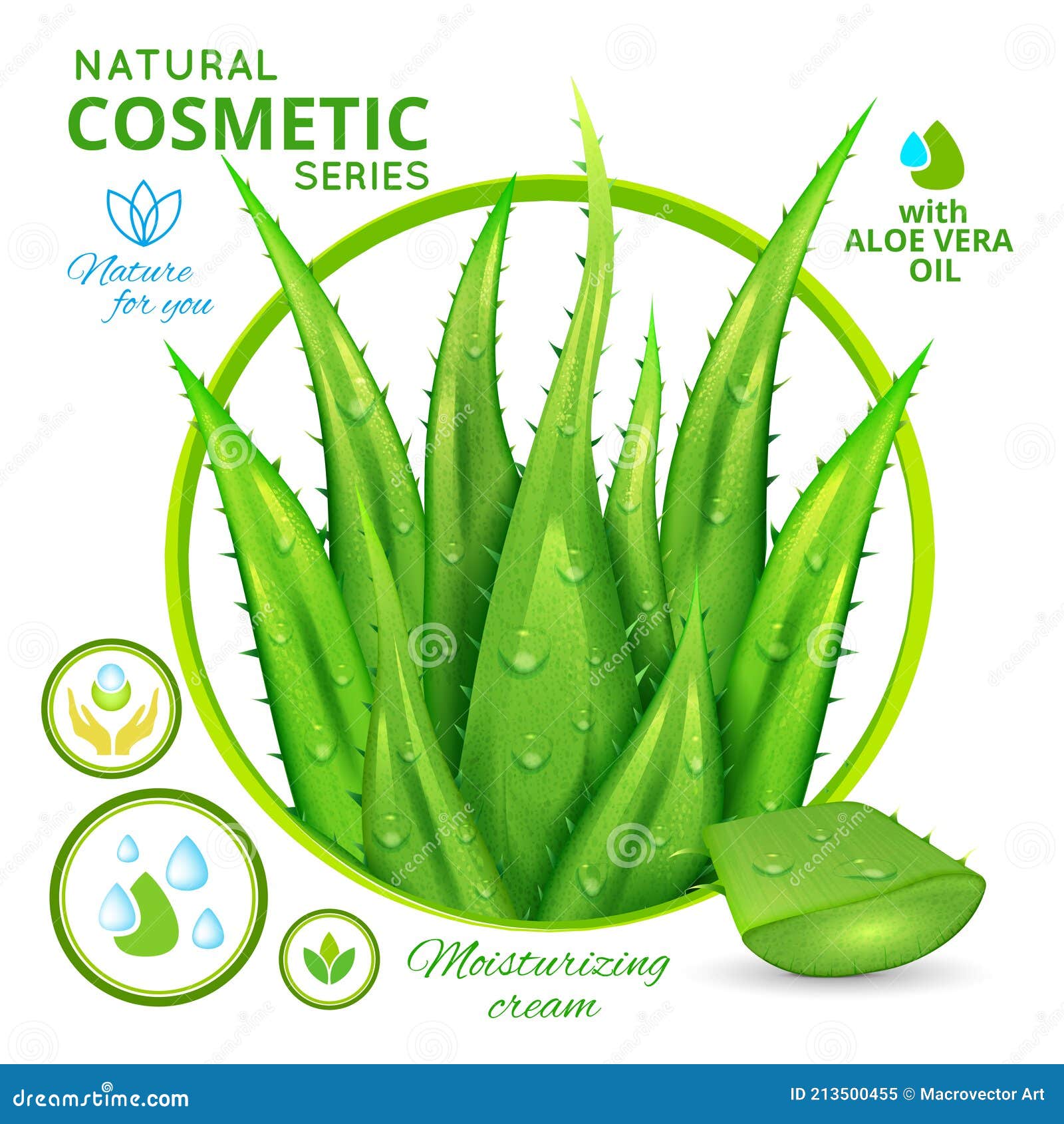 Aloe Vera Cosmetics Poster Stock Vector - Illustration advertisement: 213500455