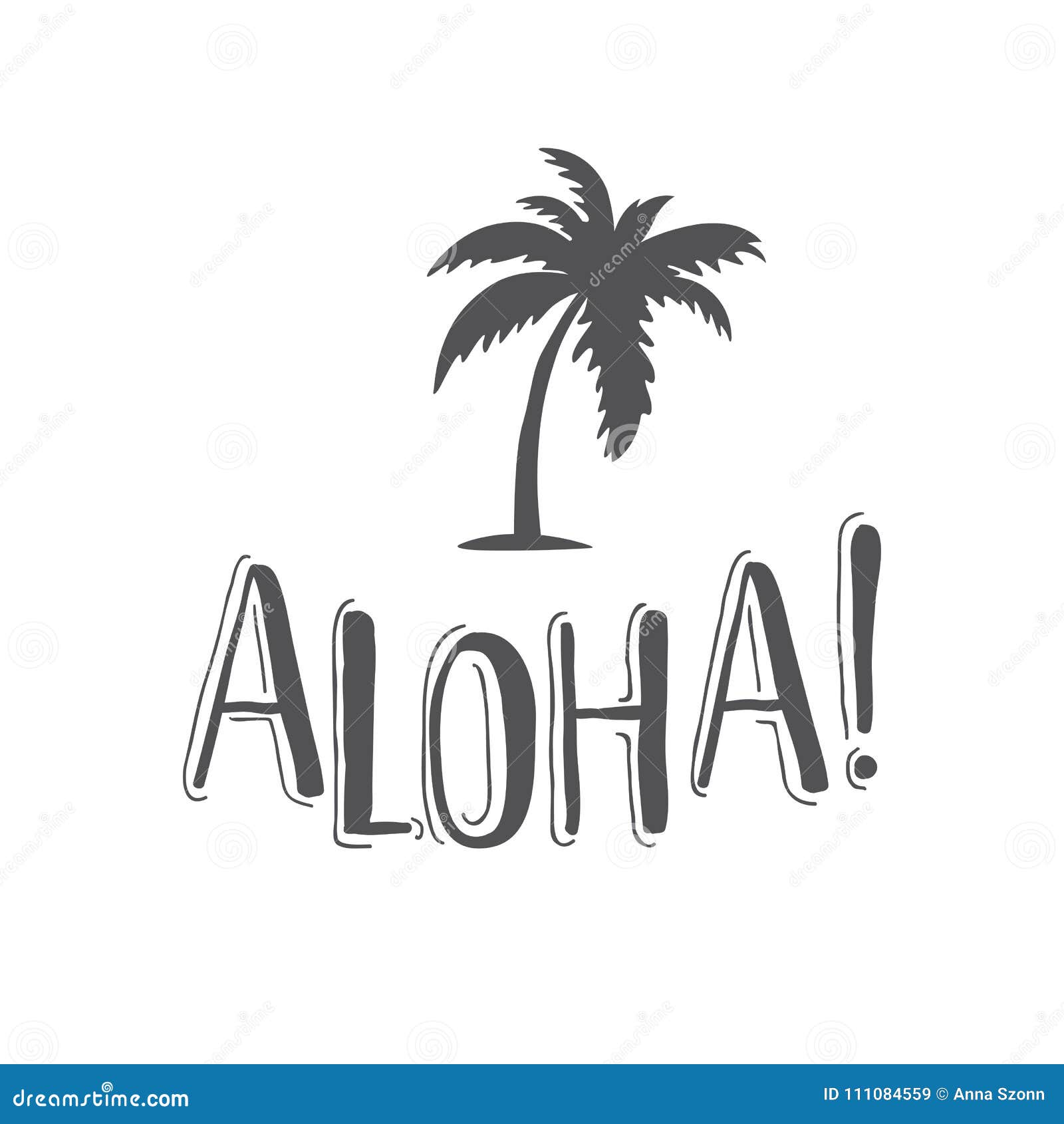 Aloha. Vector Hand-lettering Phrase for Travel Stock Vector ...