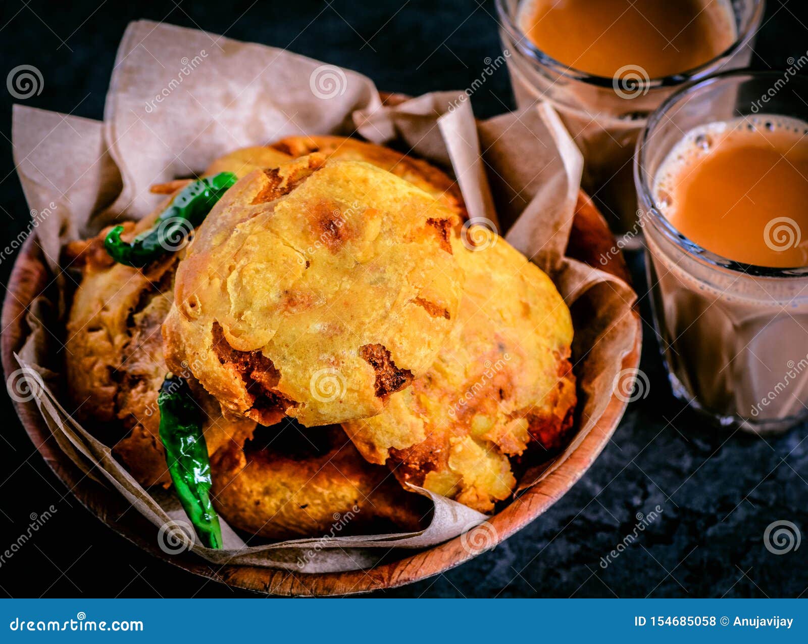 Aloo Bonda Snack or Street Food from India Stock Photo - Image of besan