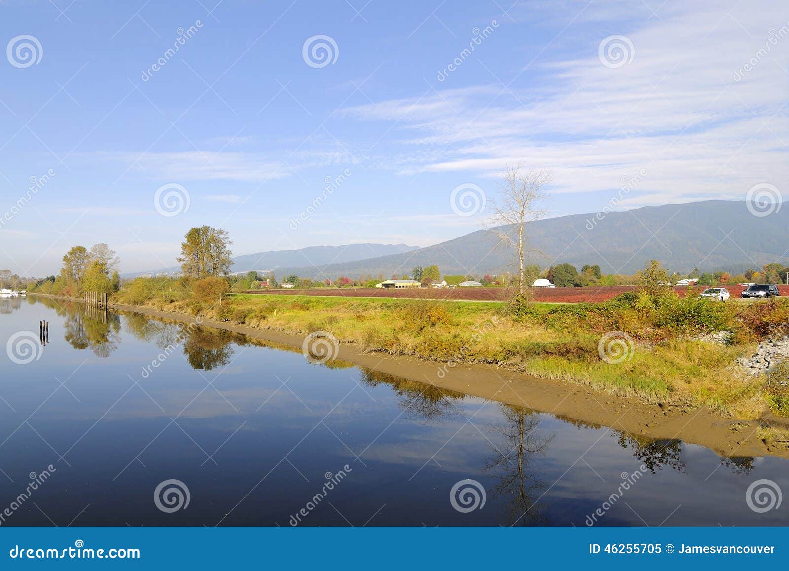 Alouette River in Autumn stock image. Image of house 46255705