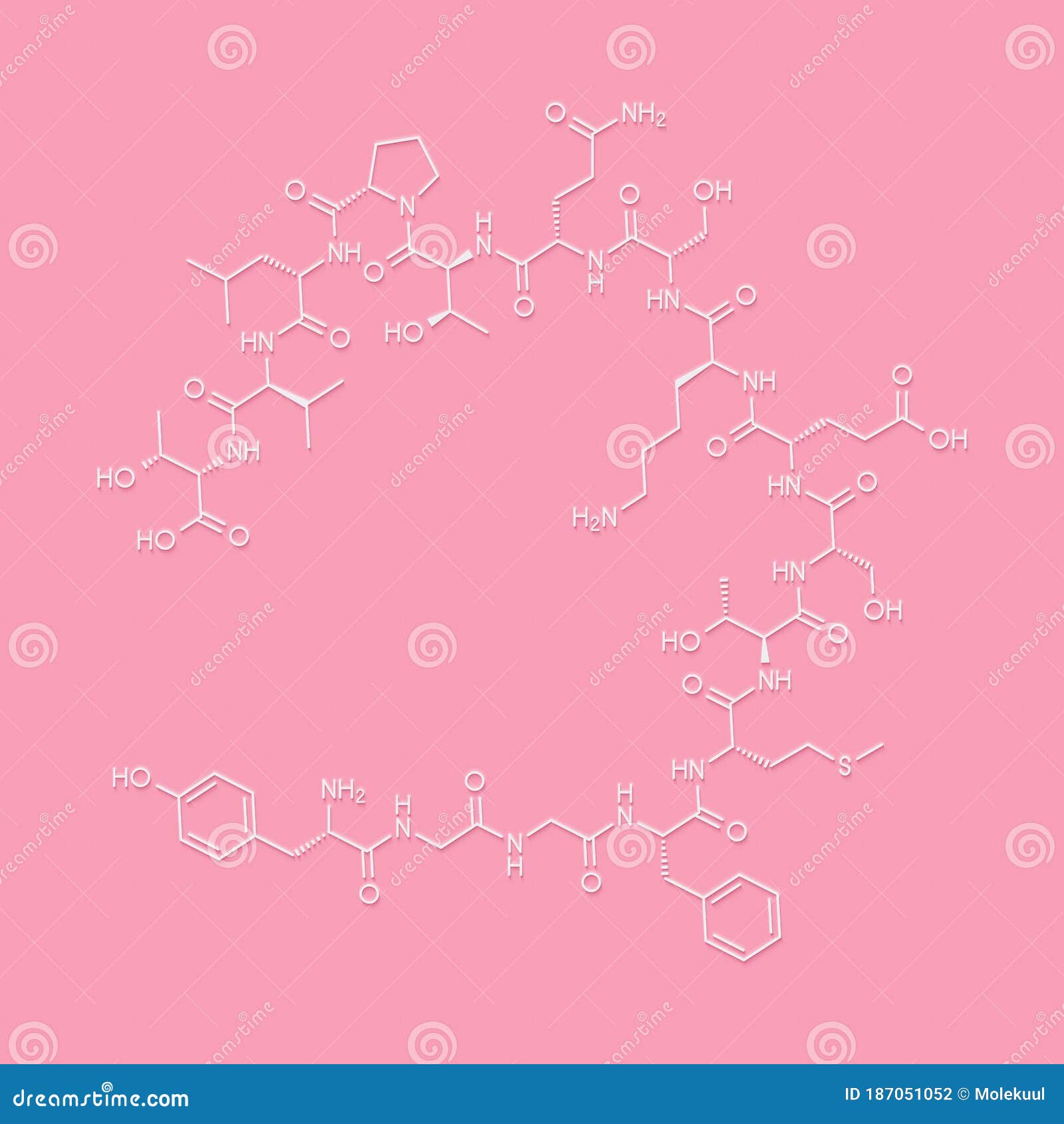 alpha-endorphin endogenous opioid peptide molecule. skeletal formula.