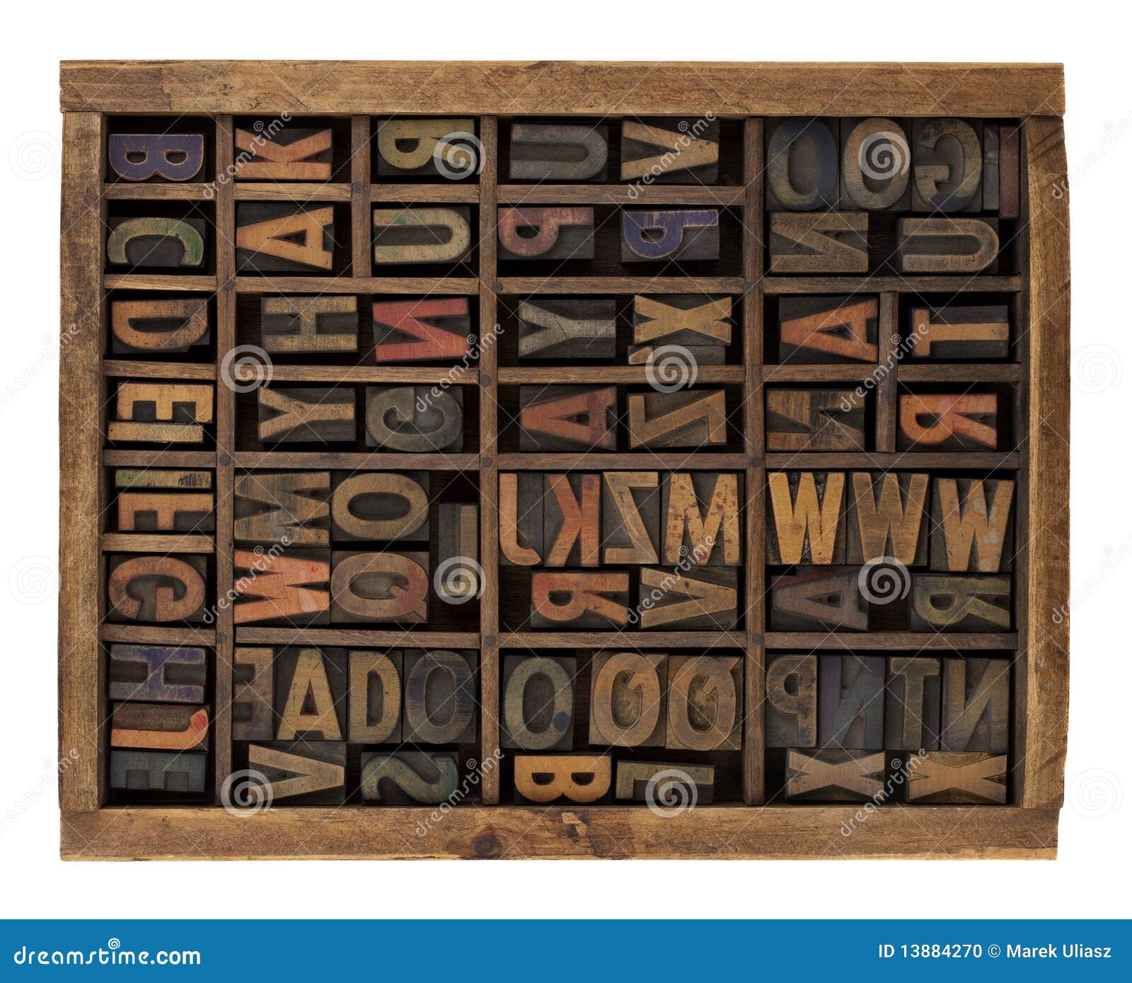 Alphabet in Antique Wood Letterpress Types Stock Photo Image of