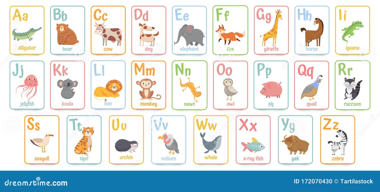 Children's Flash Cards Kids Educational Pre School Alphabet Learning 