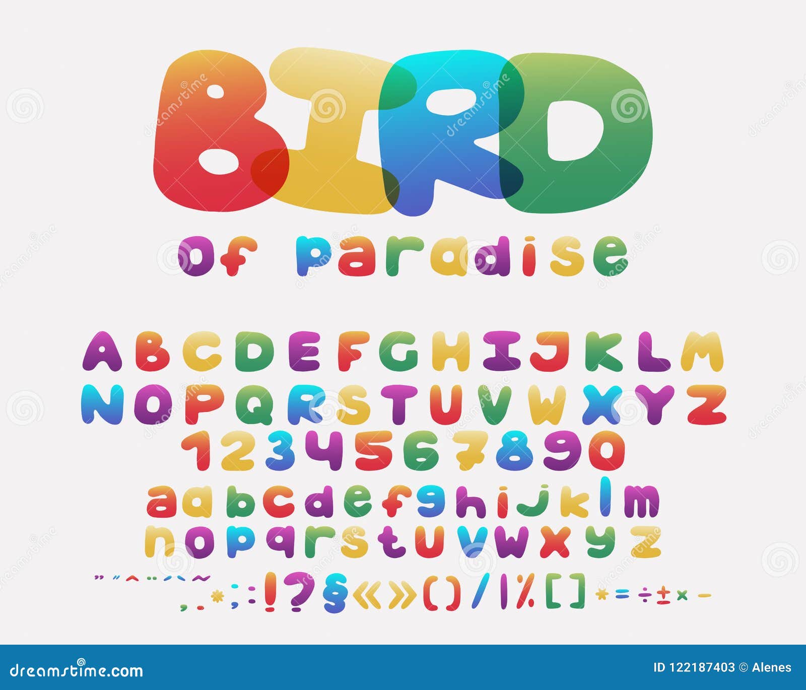 Alphabet Cartoon Design. Rainbow Style. Uppercase And Lowercase Letters ...