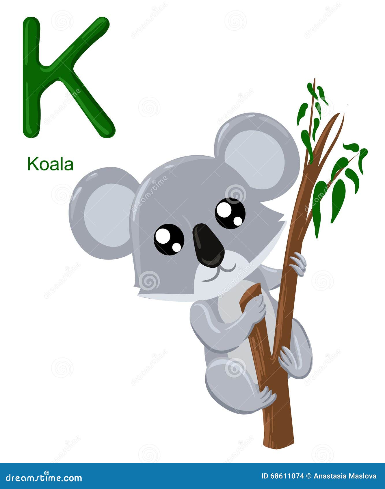Alphabet for Children. Cute Zoo Alphabet with Cartoon Animals Isolated ...