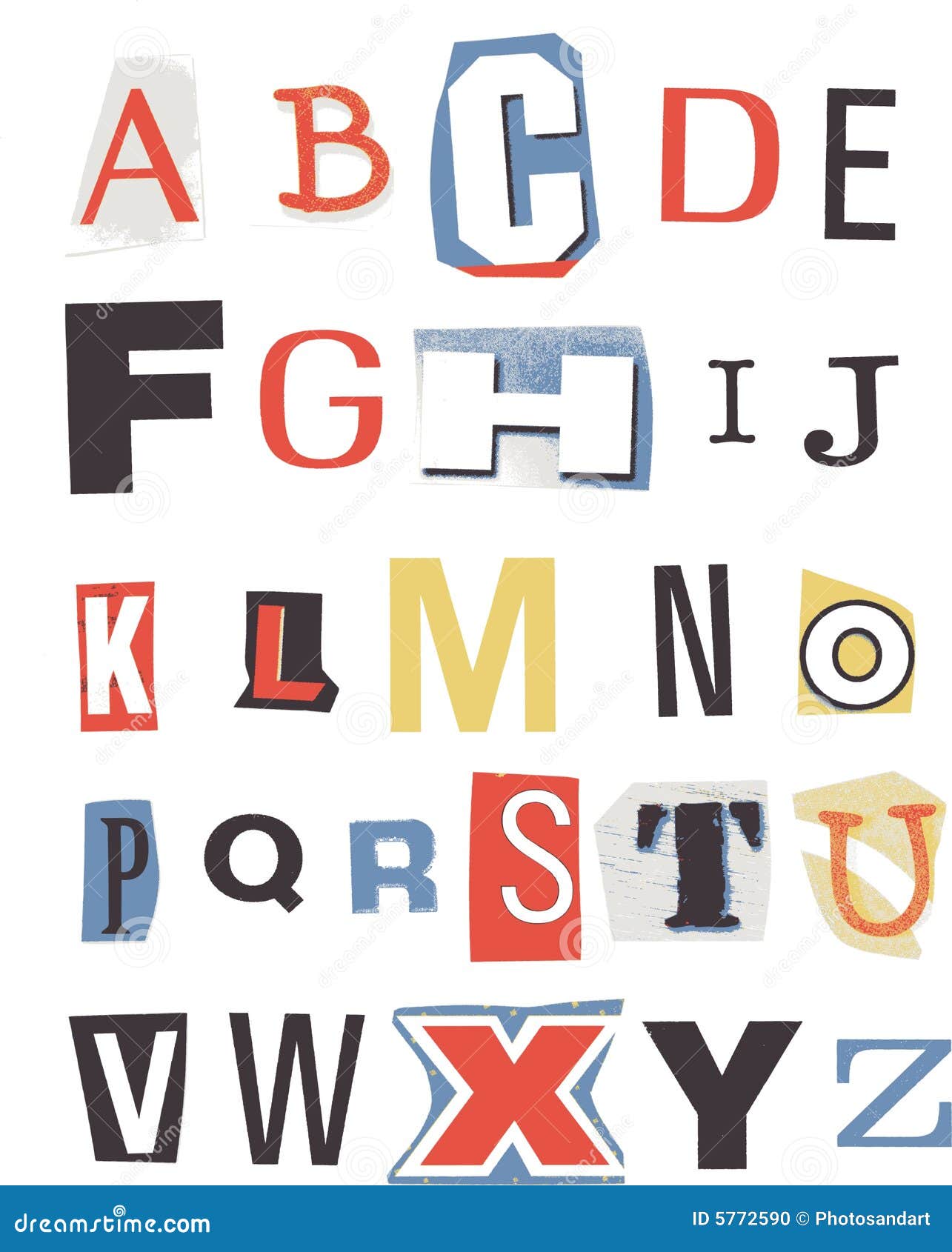Alphabet Collage stock illustration. Illustration of forms 5772590