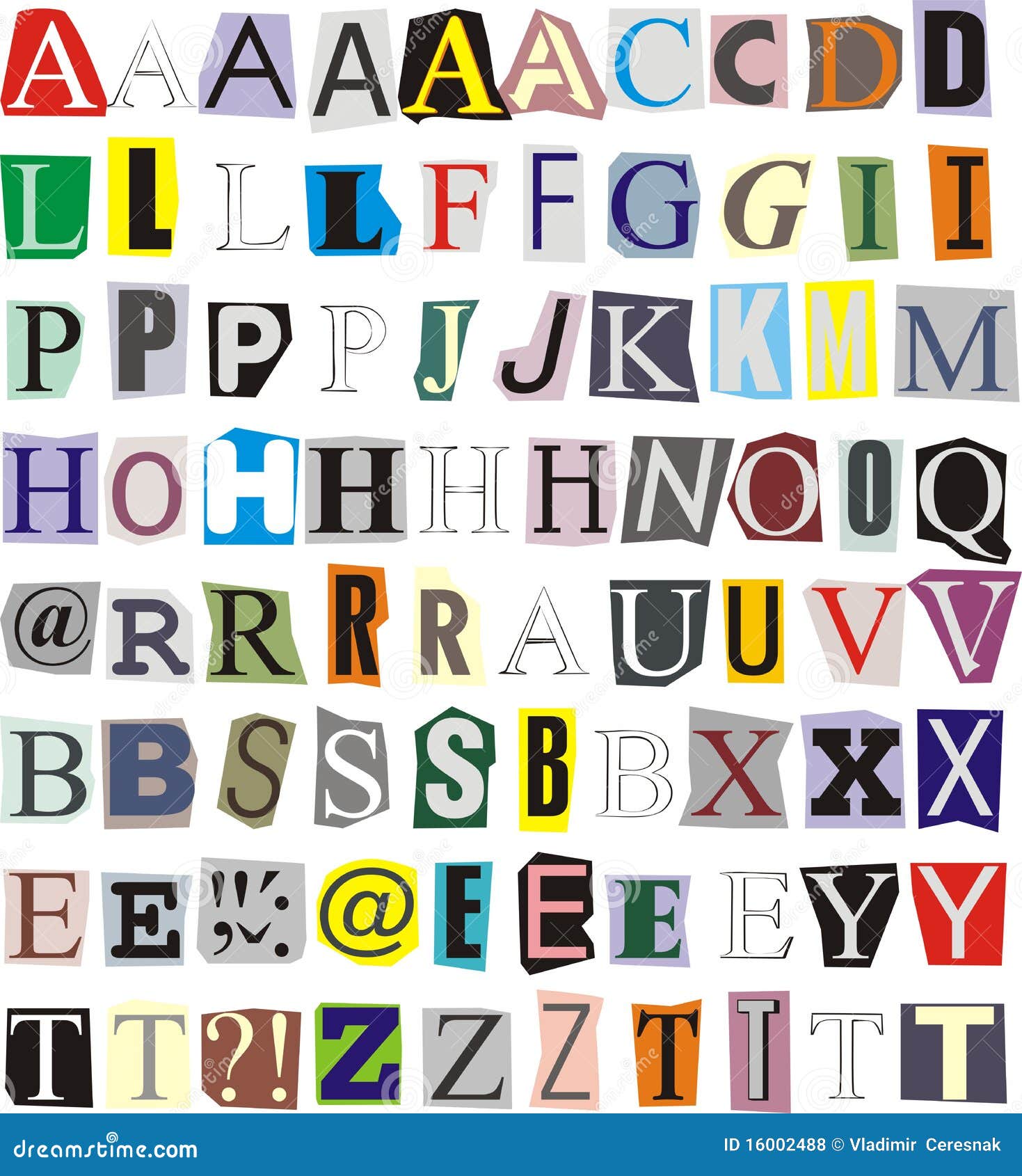 Alphabet Cut Out Of Paper Royalty Free Stock Photos Image 16002488