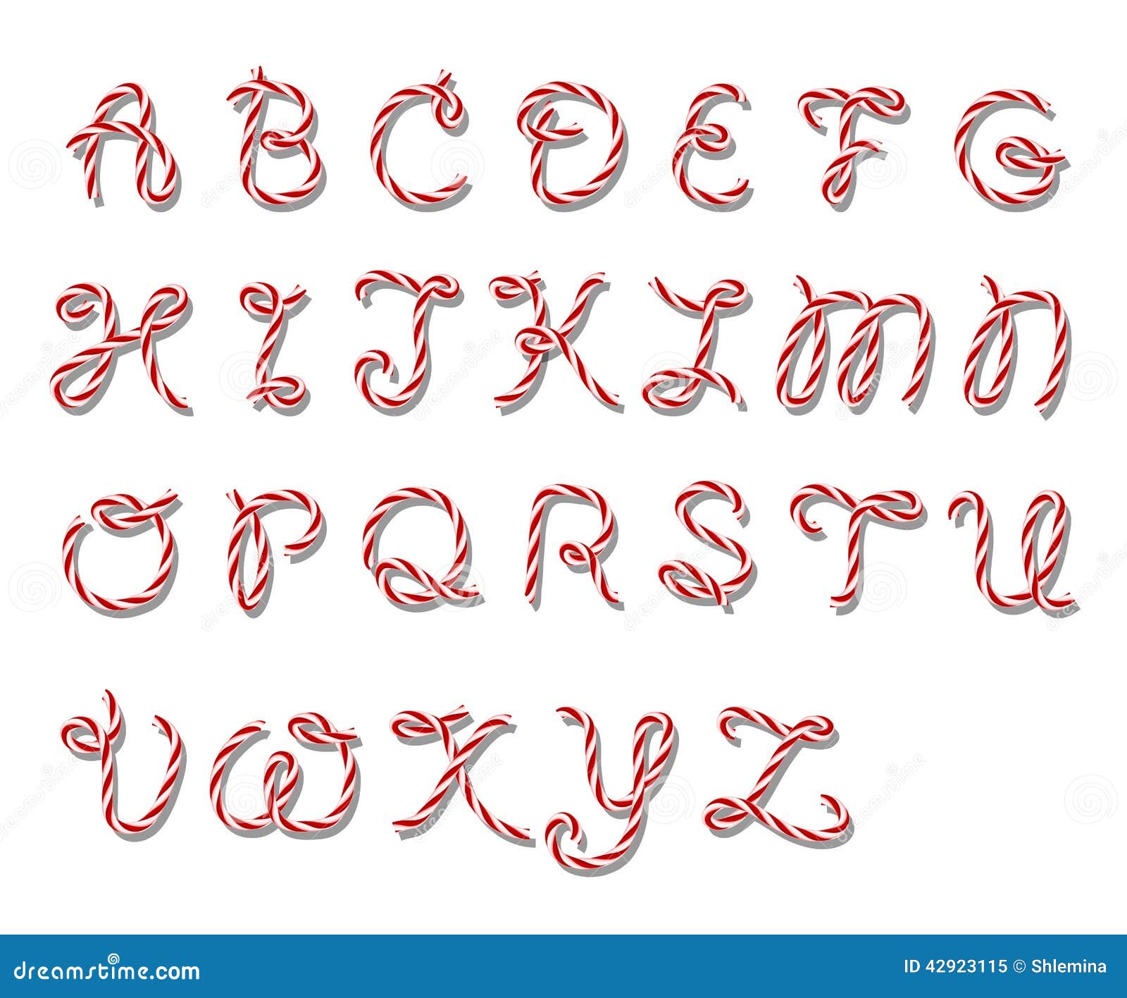 Alphabet Dans Le Style De Ficelle Illustration de Vecteur Illustration du rouge, délié 42923115