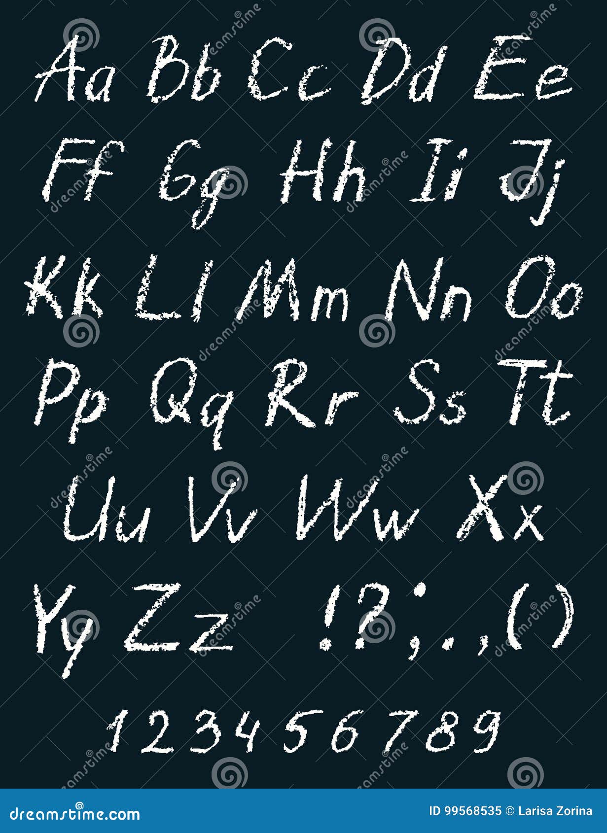 Alphabet En Pastel Blanc De Dessin Du S Denfant De Craie