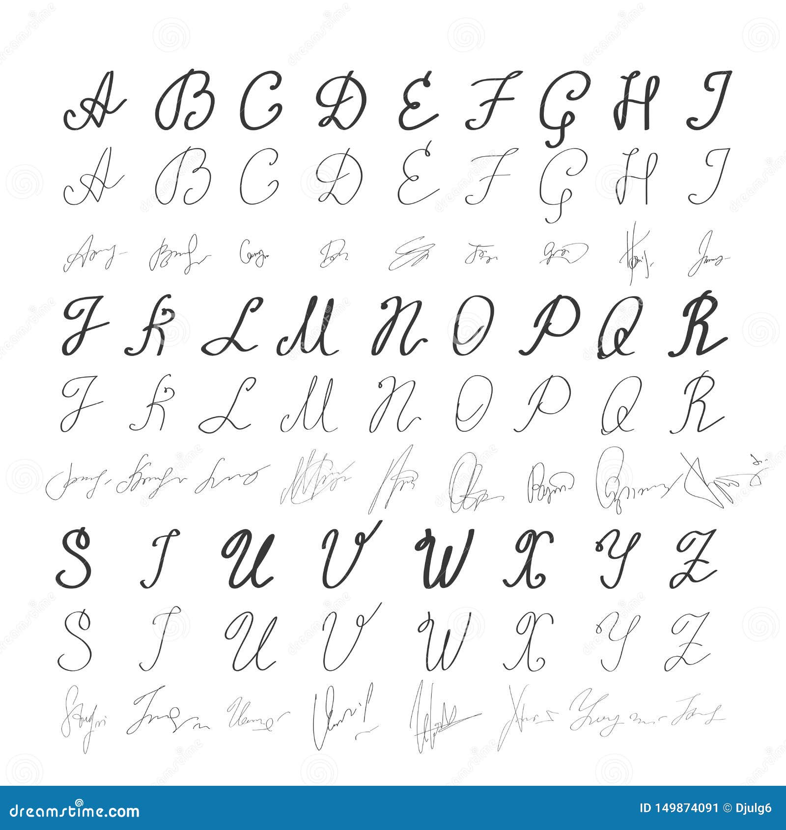 Poster Letters of the English alphabet 