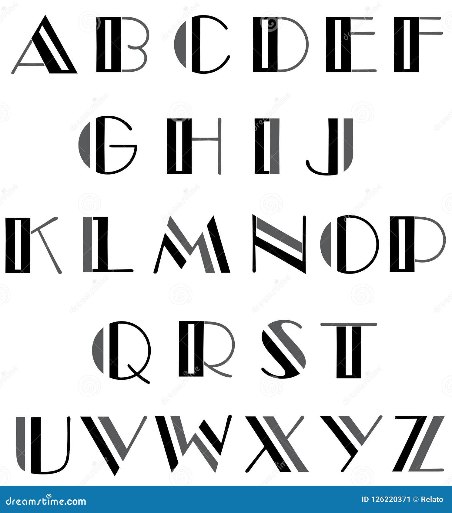 Alphabet Font Vector. Vector Illustration. Stock Vector - Illustration