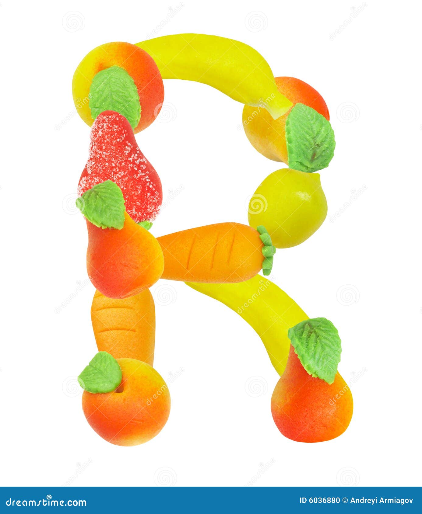 Alphabet From Fruit, The Letter R Stock Photo - Image: 6036880