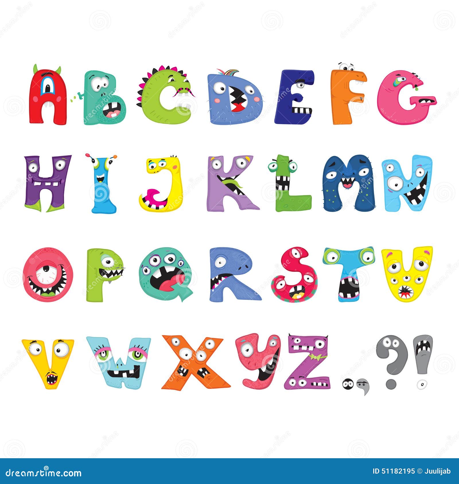 free monster alphabet clipart - photo #44