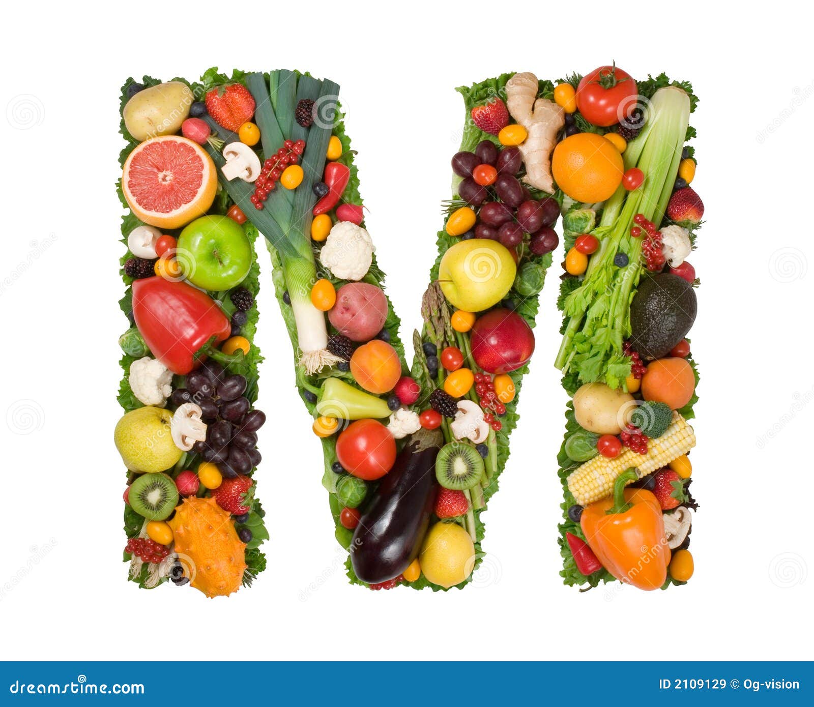 Alphabet of Health M stock image. Image of calorie, leek 2109129