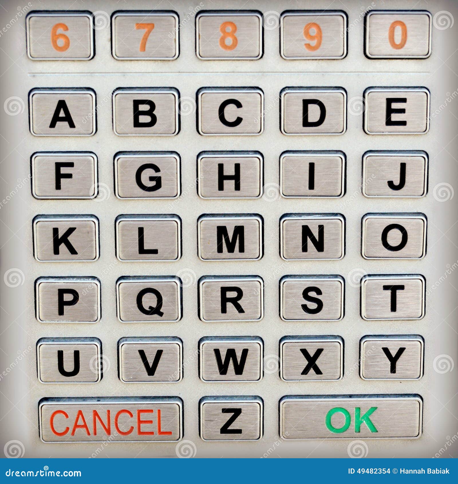 keypad with letters