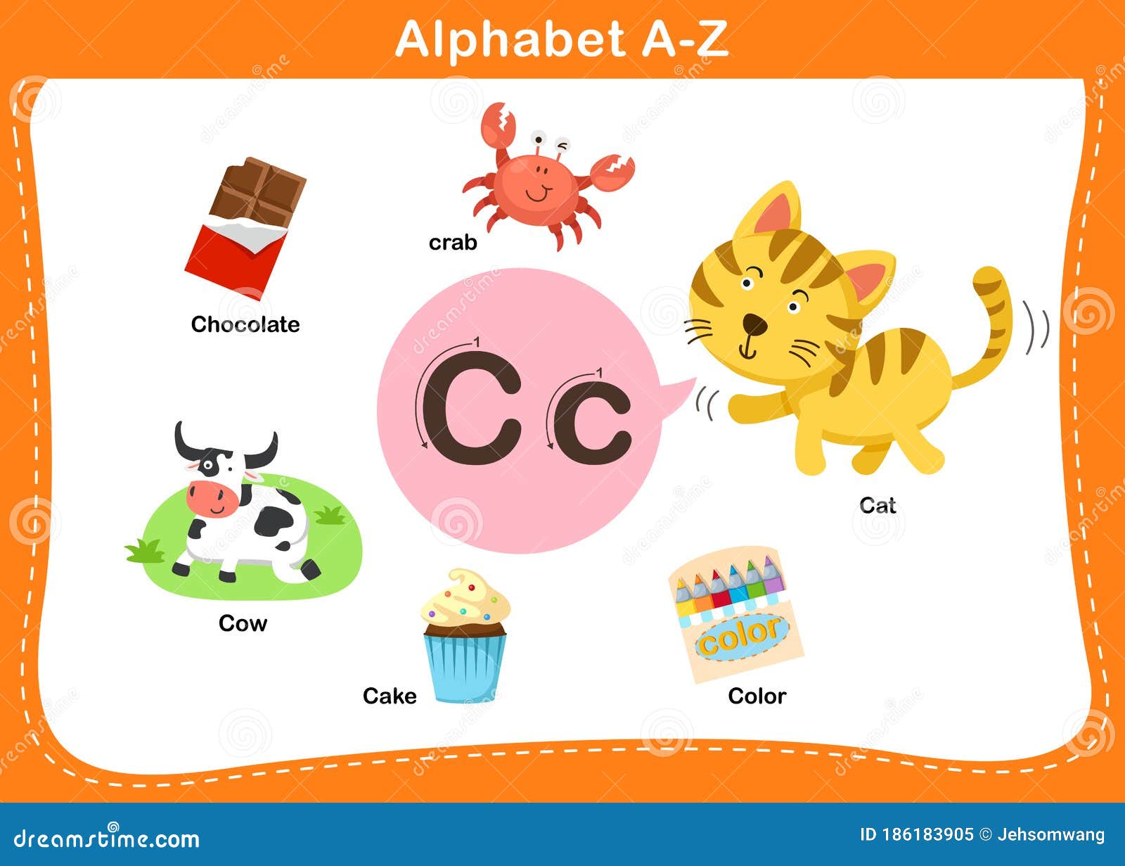 Alphabet Letter C vector stock vector. Illustration of colorful - 186183905