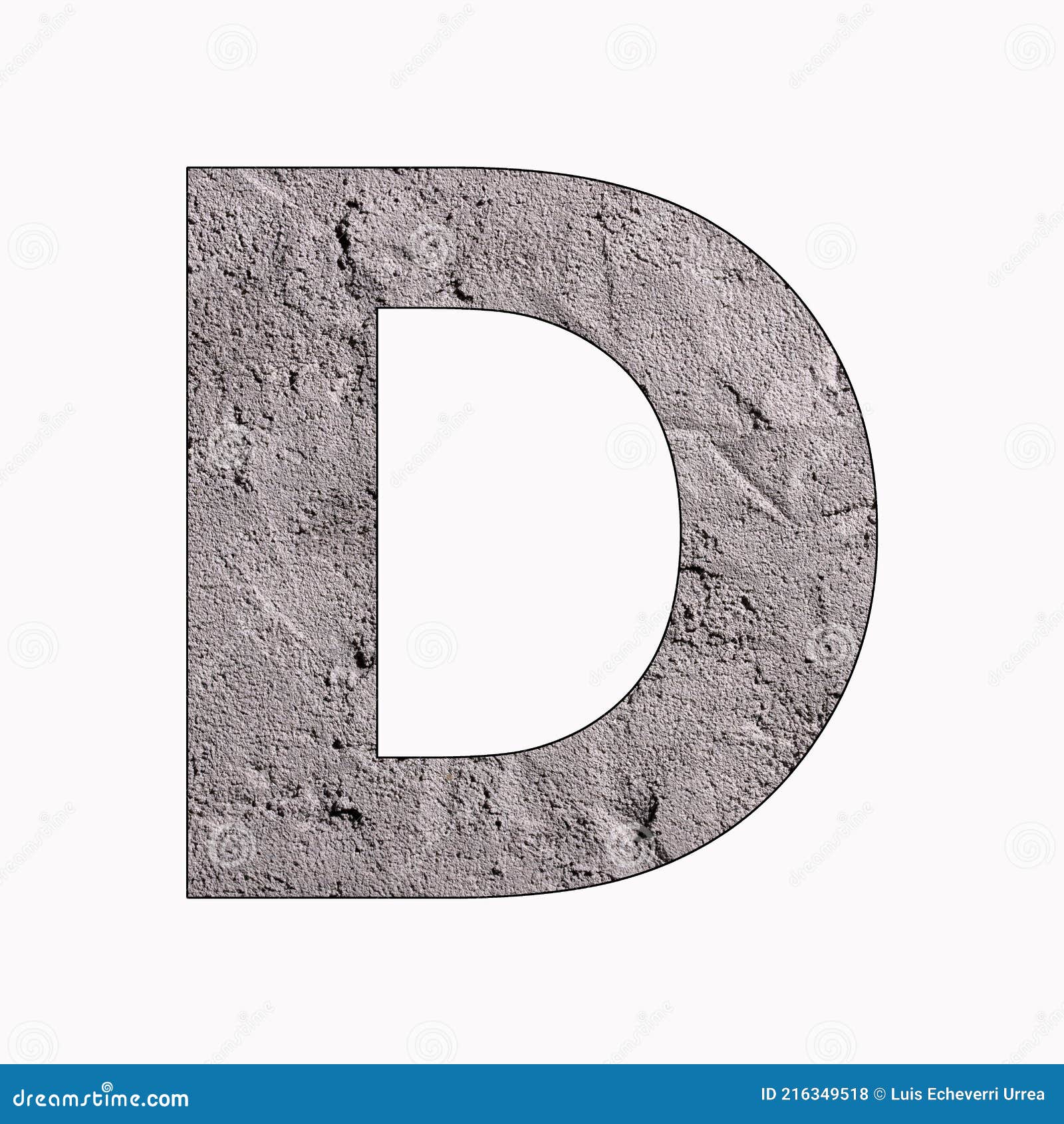 Alphabet Letter D on Gray Stucco Texture Stock Photo - Image of wall ...