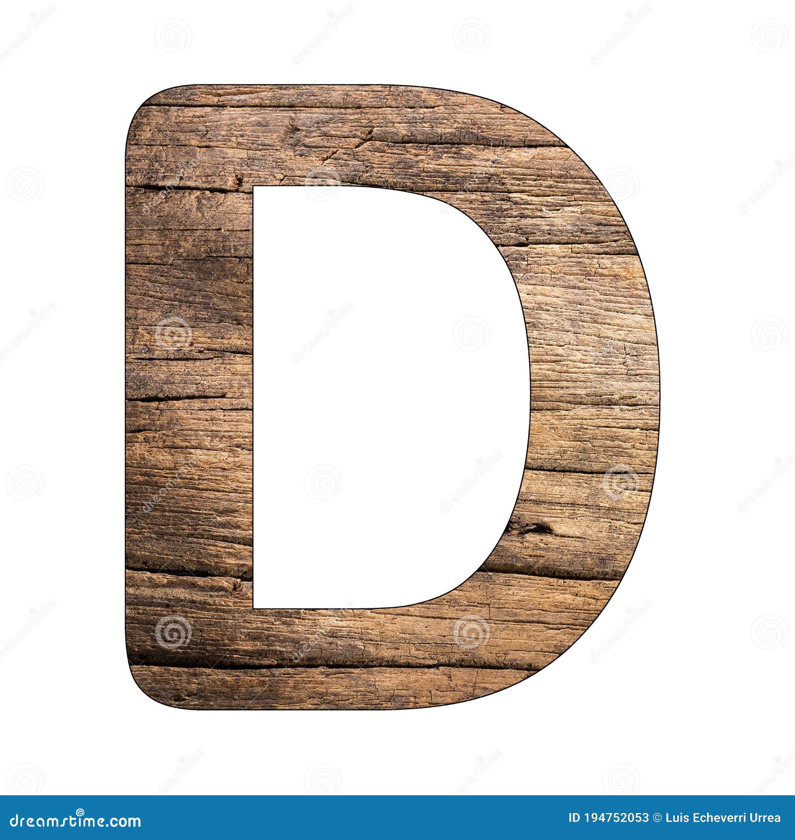 Alphabet Letter D on Rustic Wood Background Stock Image - Image of ...