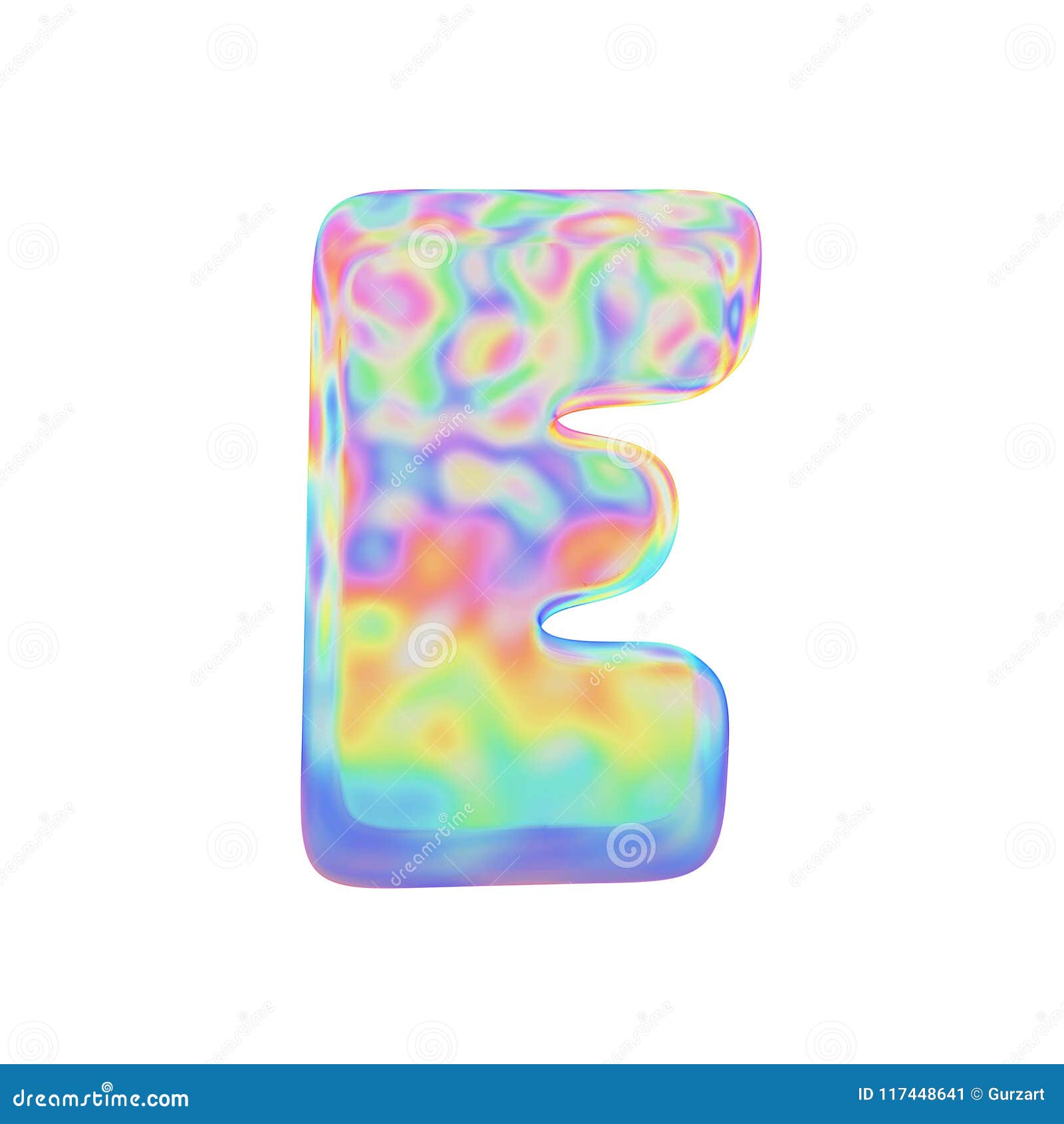 Alphabet Letter E Uppercase Funny Font Made Of Colorful Soap Bubble 3d Render Isolated On White Background Stock Illustration Illustration Of Natural Modern