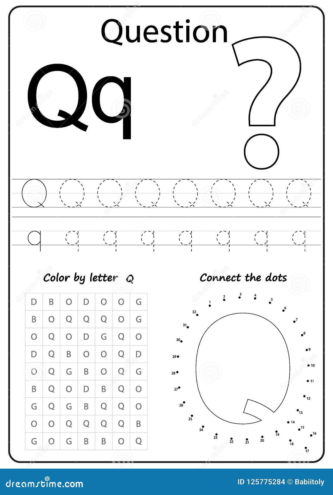 writing letter q worksheet writing a z alphabet exercises game for kids stock vector illustration of letters writing 125775284