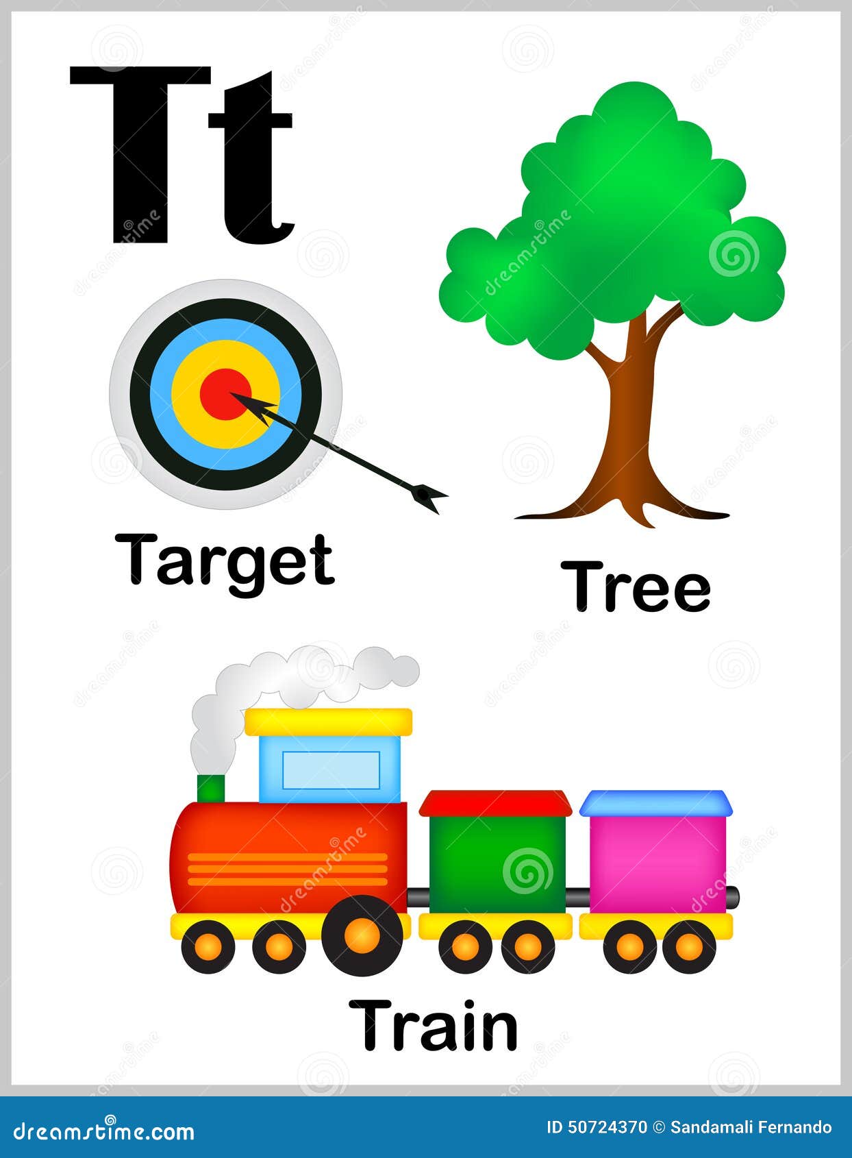 Alphabet letter T pictures stock vector. Image of kids - 50724370