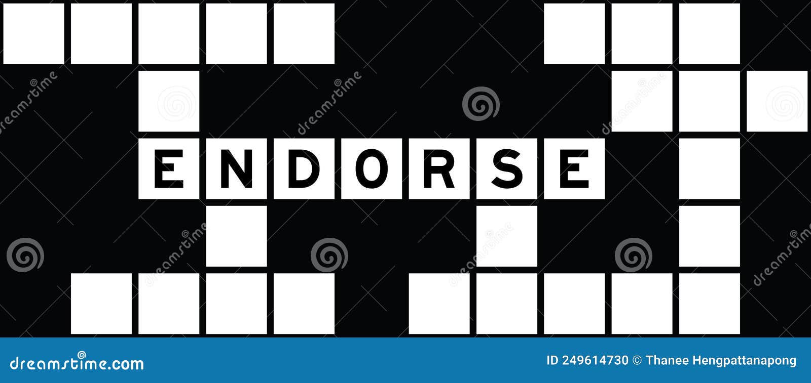 Alphabet In Word Endorse On Crossword Puzzle Background Vector Alphabet In Word Endorse On Crossword Puzzle Background Vector