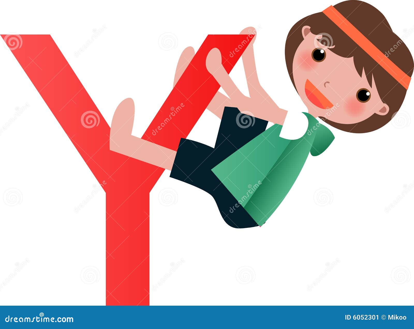 alphabet letter y(girl)