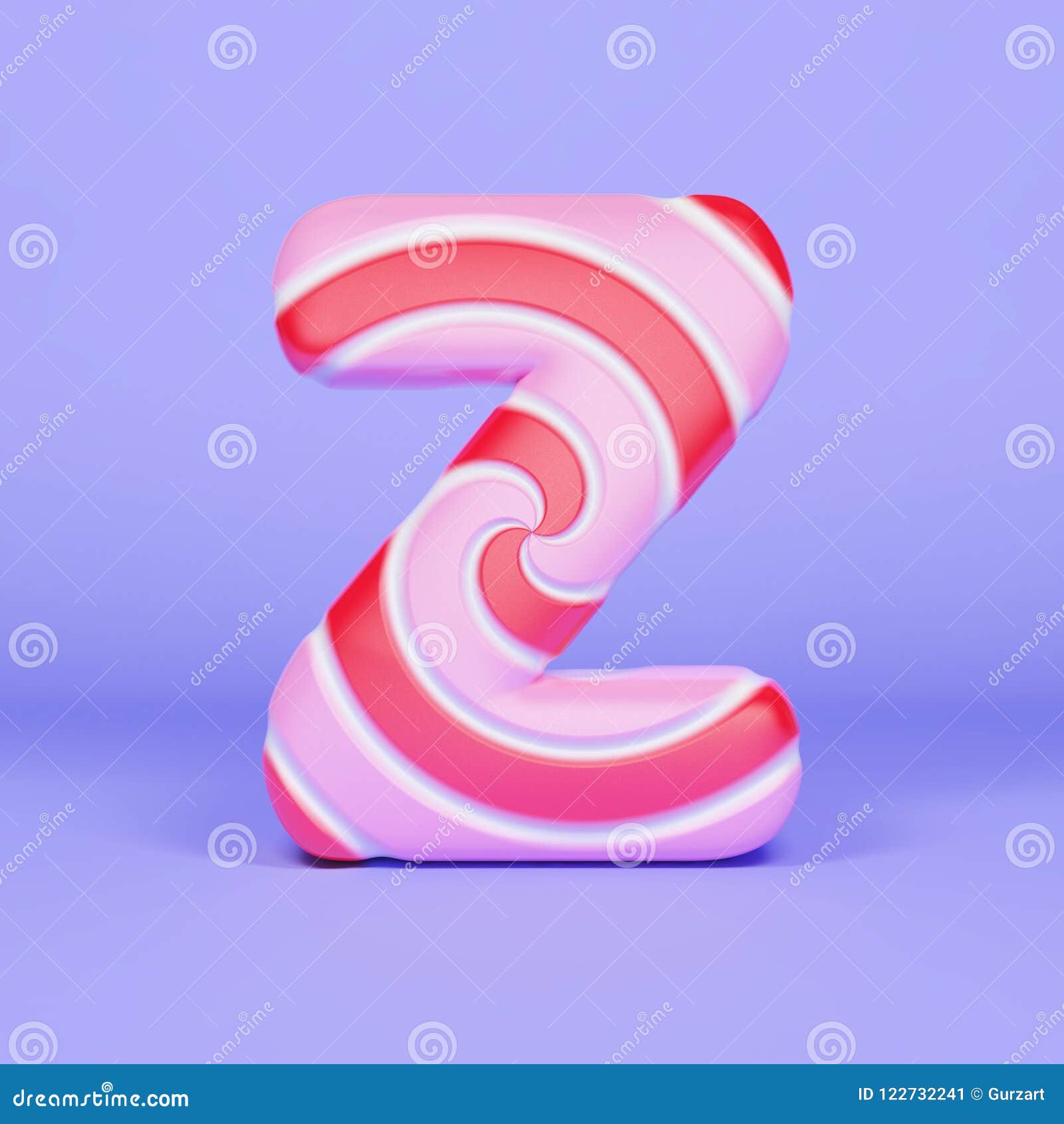 Alphabet Letter Z Uppercase. Christmas Font Made of Pink and Red ...