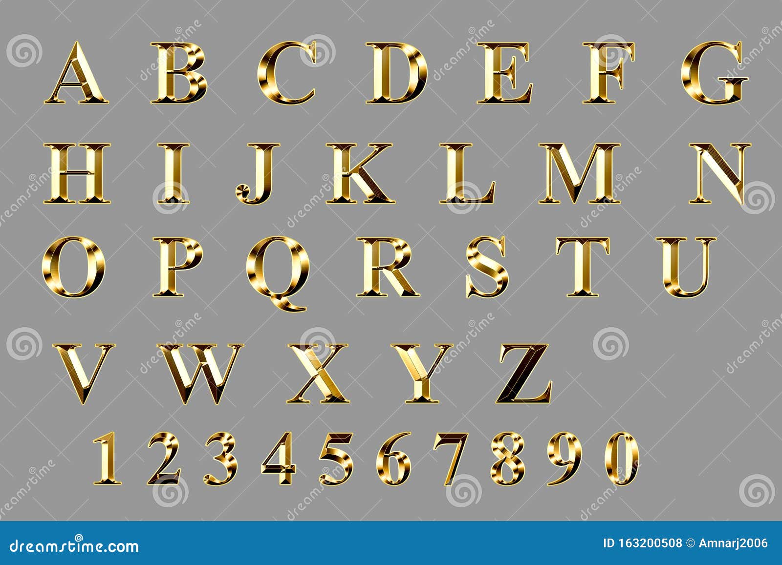 Gold Alphabet