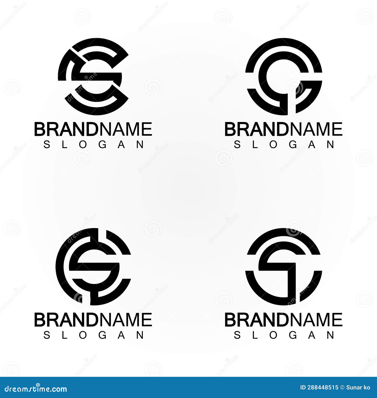 Alphabet Letters Monogram Logo CS,SC,S and C, Elegant and Professional ...