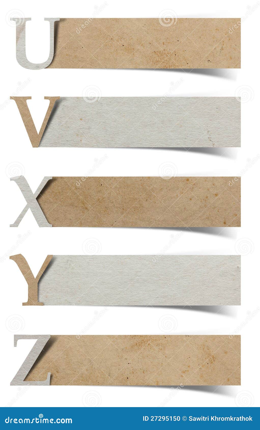 Alphabet Letters Recycled Paper Craft Stock Photo Image of paper