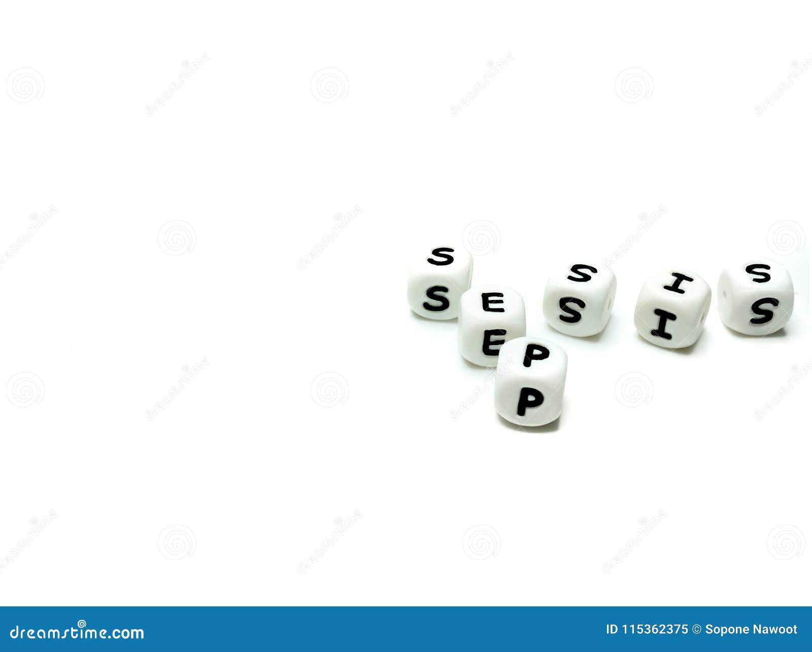 alphabet letters spelling sepsis