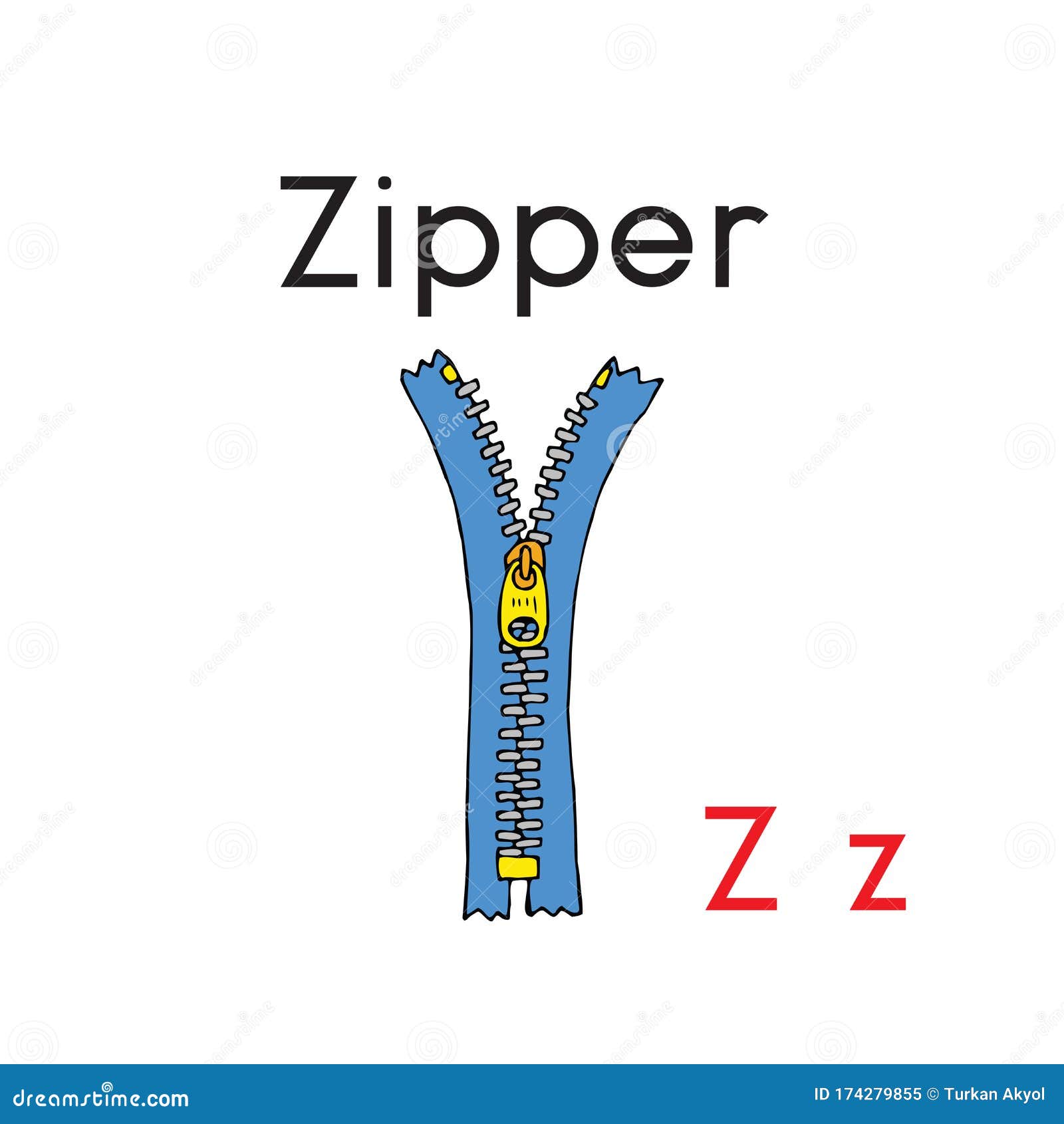 Alphabet letters Z stock vector. Illustration of funny - 174279855