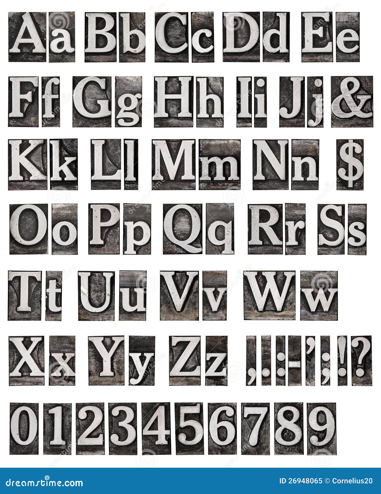 alphabet from metal letters