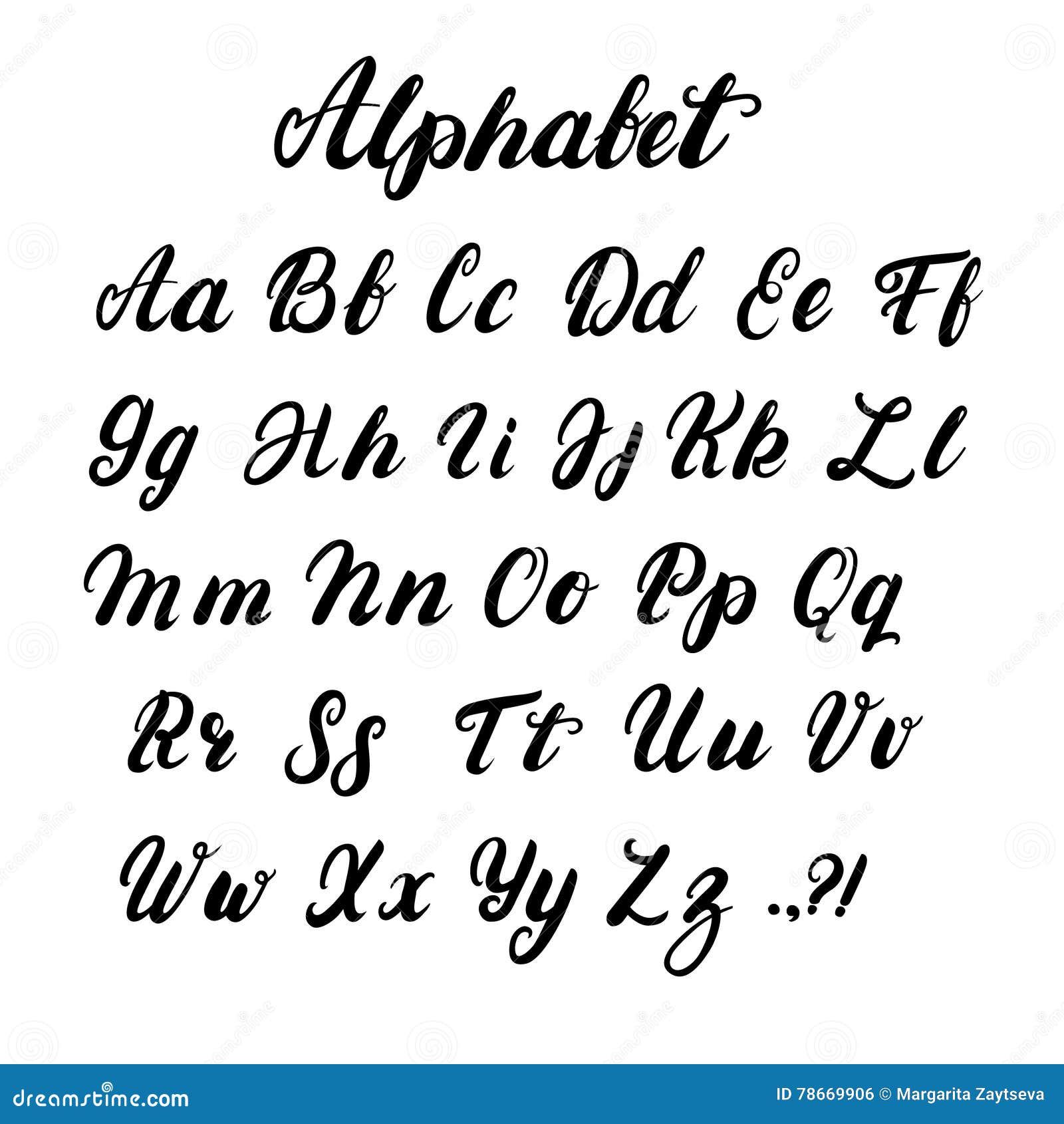 Lettre Alphabet Francais Majuscule Et Minuscule A Imprimer Alphabet Minuscule Et Majuscule De Calligraphie écrit Par Main Illustration de Vecteur - Illustration du vieux, moderne: 78669906