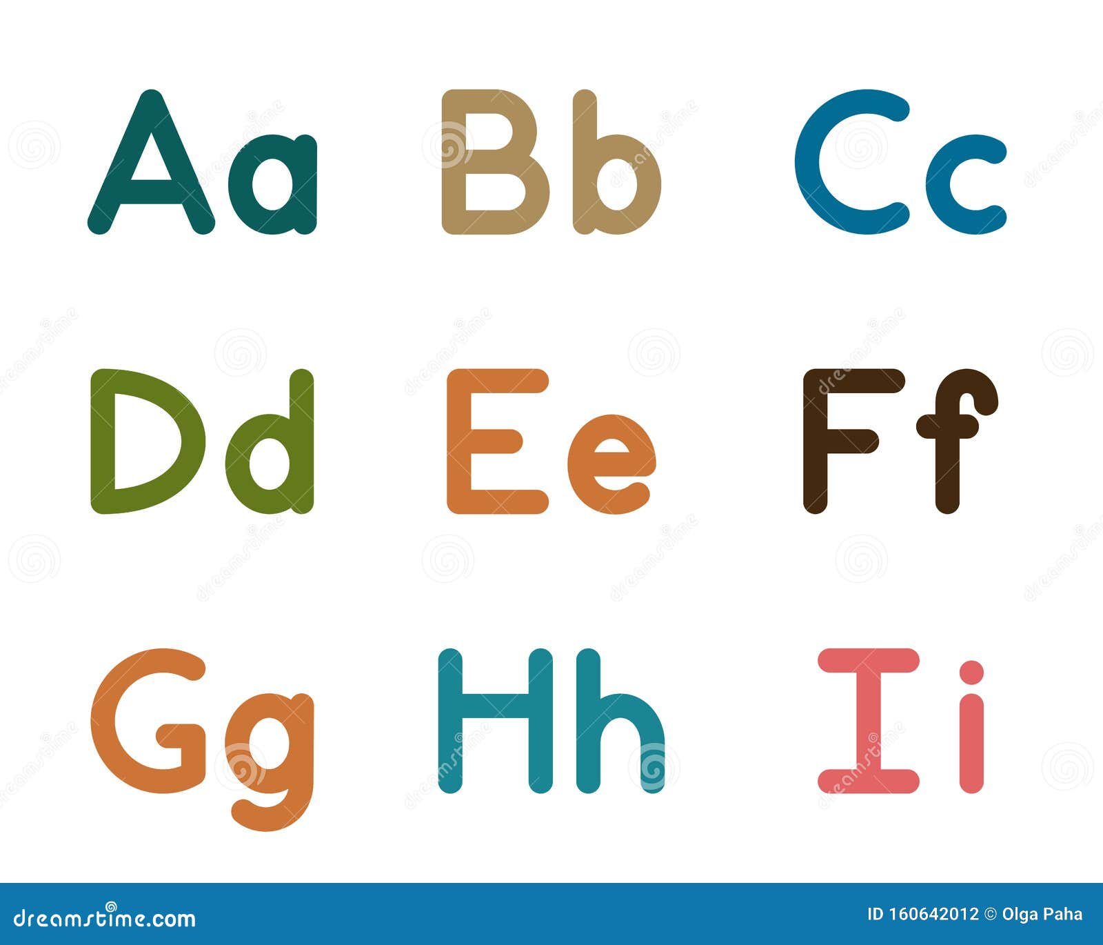 Alphabet Part 1 Big and Small Letters Stock Vector - Illustration of