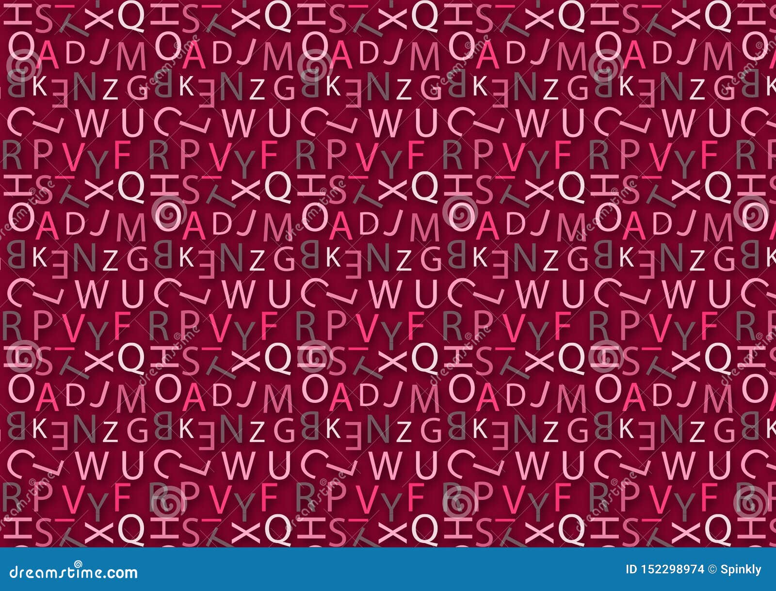 Alphabet Pattern in Different Colored Shades for Wallpaper Stock