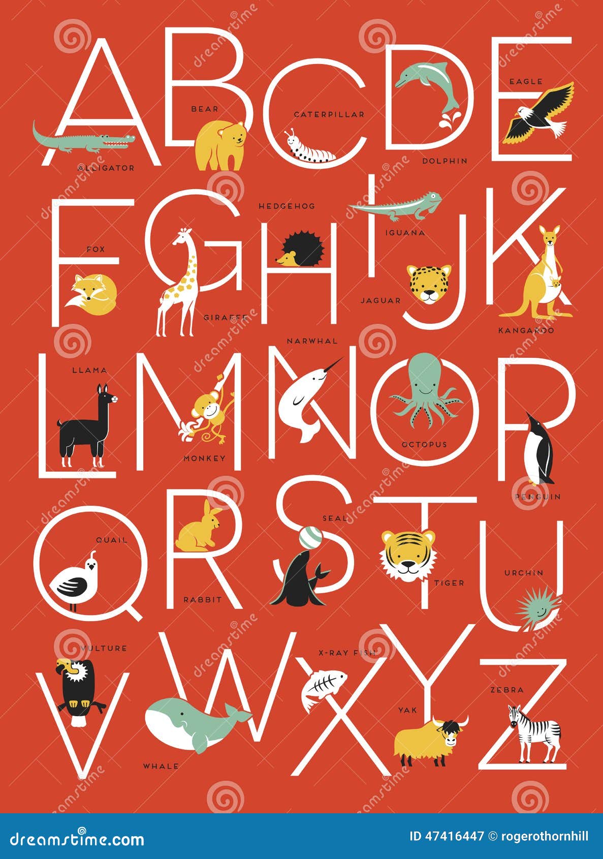 Alphabet Poster Design with Animal Illustrations Stock Vector - Illustration of eagle, cute: 47416447 Alphabet Poster Design with Animal Illustrations Stock Vector - Illustration of eagle, cute: 47416447