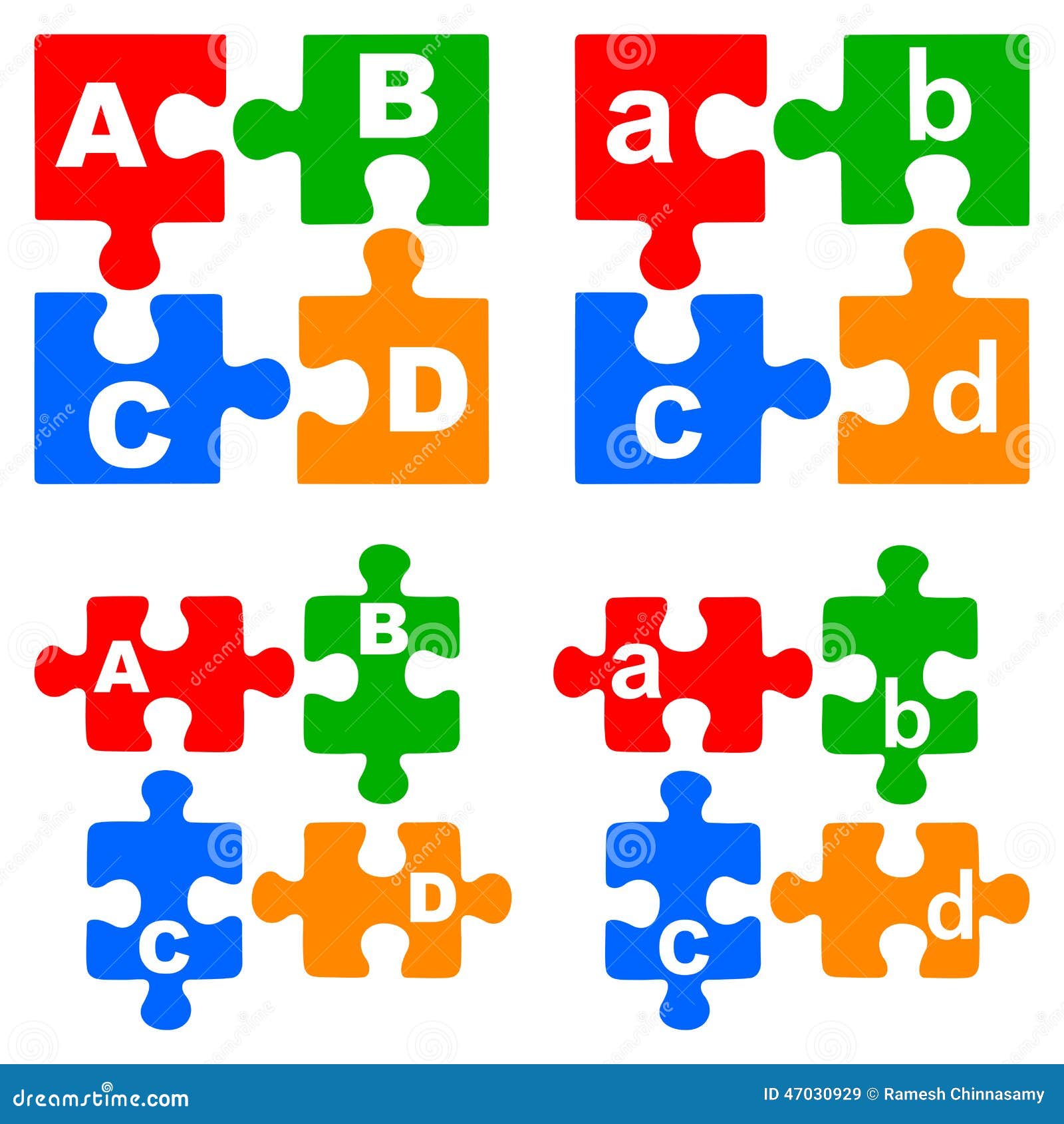 Alphabet puzzles stock vector. Illustration of competition 47030929