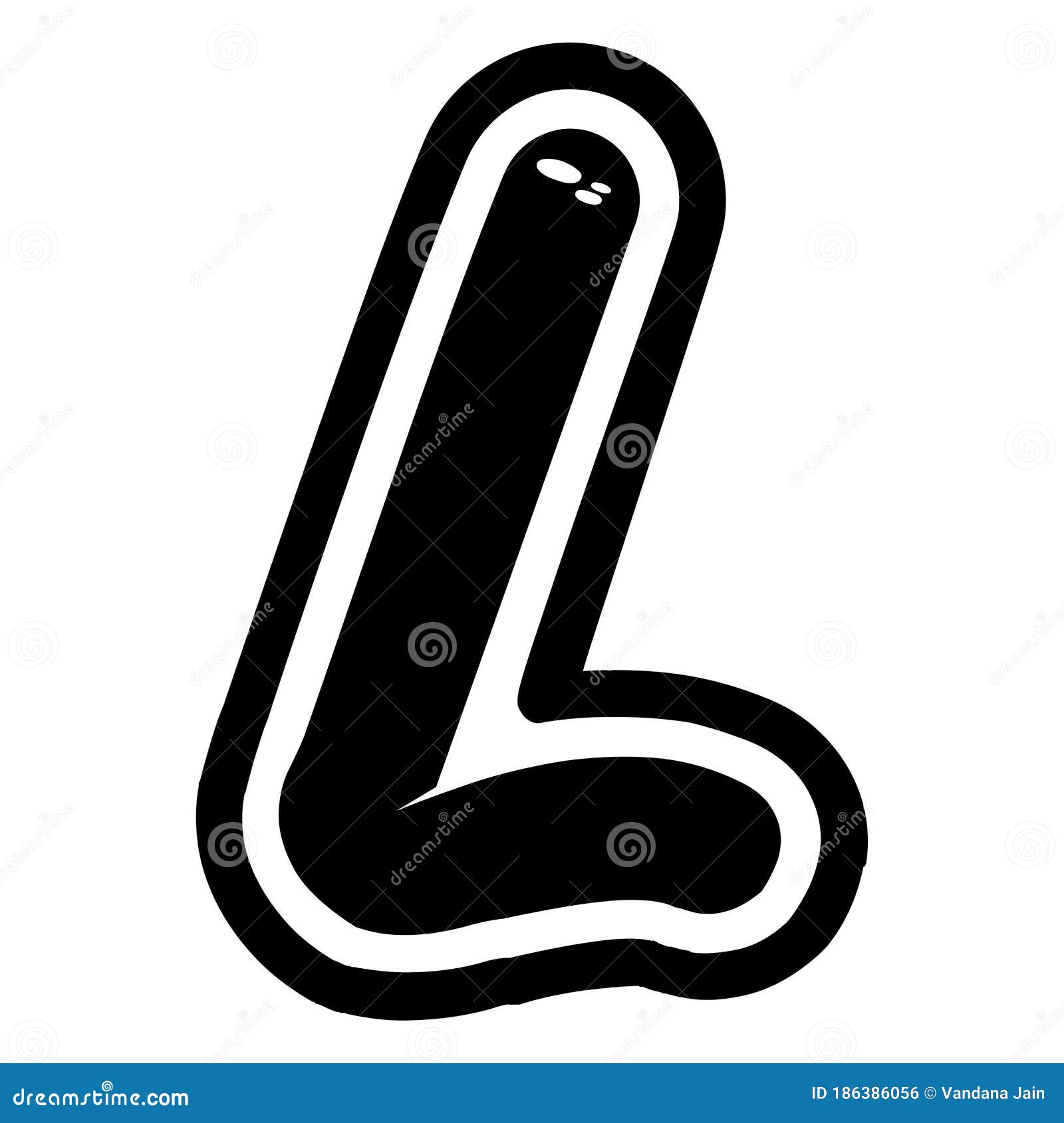 Alphabet Symbol - Stylish Letter  Font Symbol of   on White Background. Stock Illustration - Illustration of hand, letter:  186386056