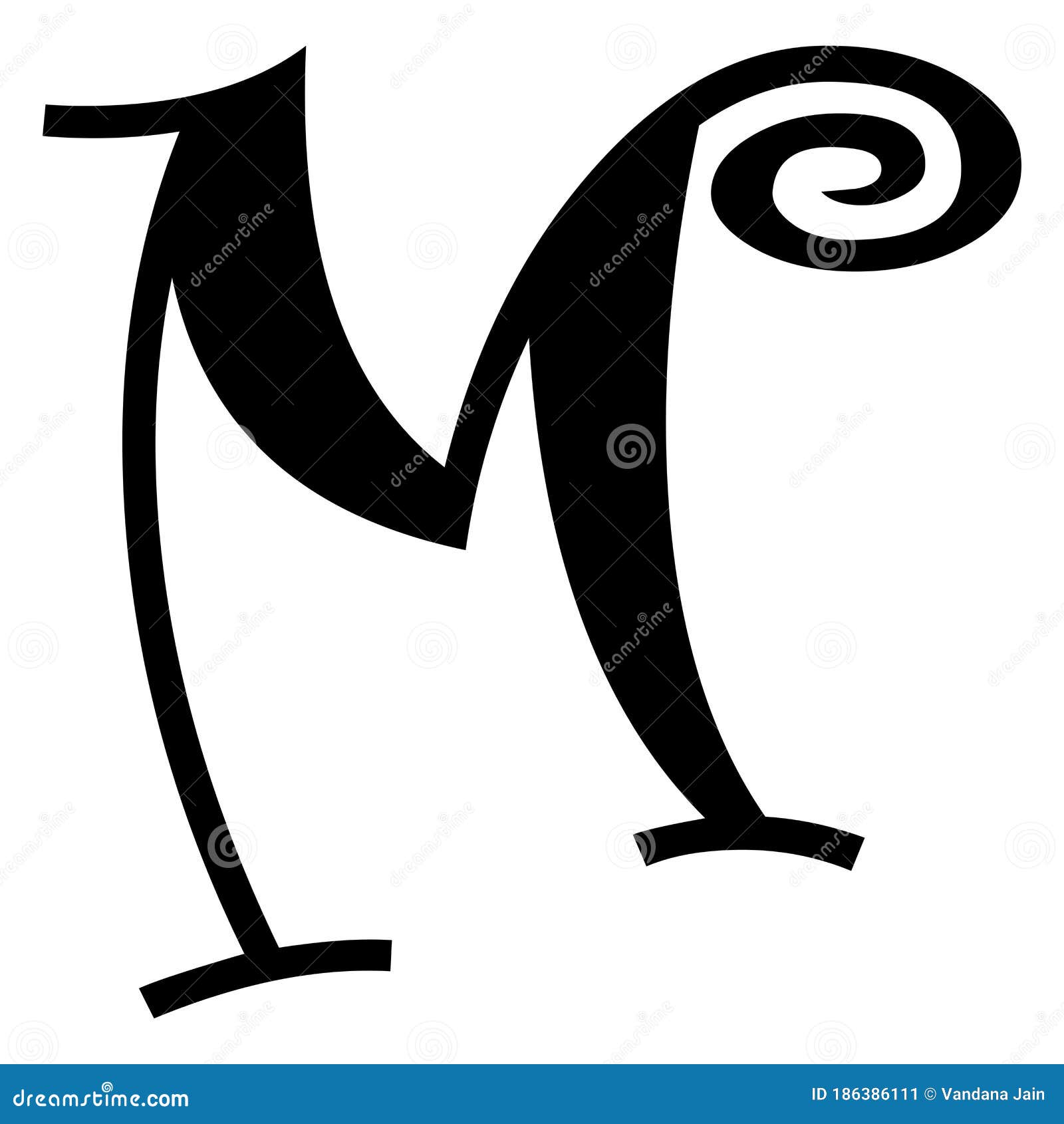 Alphabet Symbol - Stylish Letter  Font Symbol of   on White Background. Stock Illustration - Illustration of colorful, font:  186386111