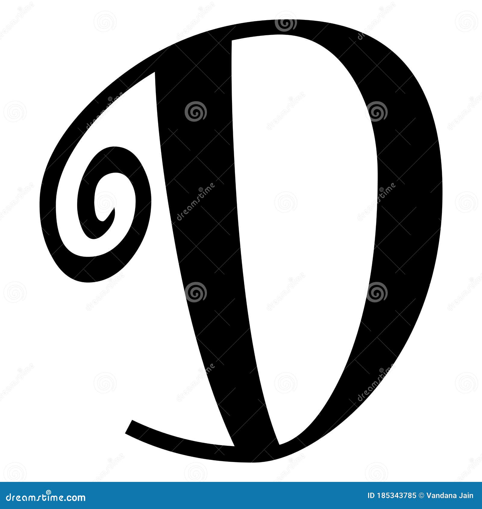 Alphabet Symbol - Letter D.Font Symbol of Letter.letters on White ...