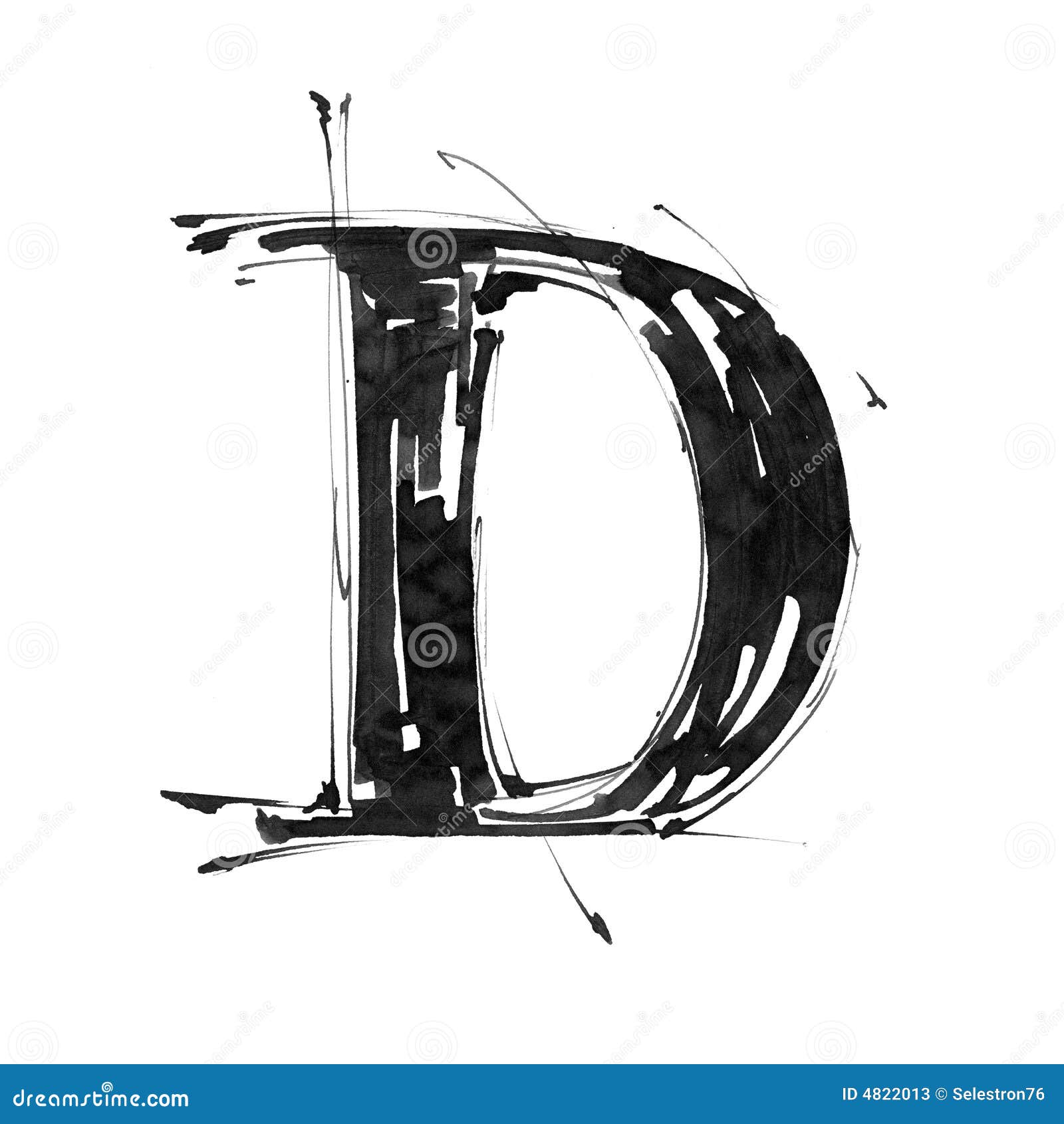 Alphabet symbol - letter D stock illustration. Illustration of graze -  4822013