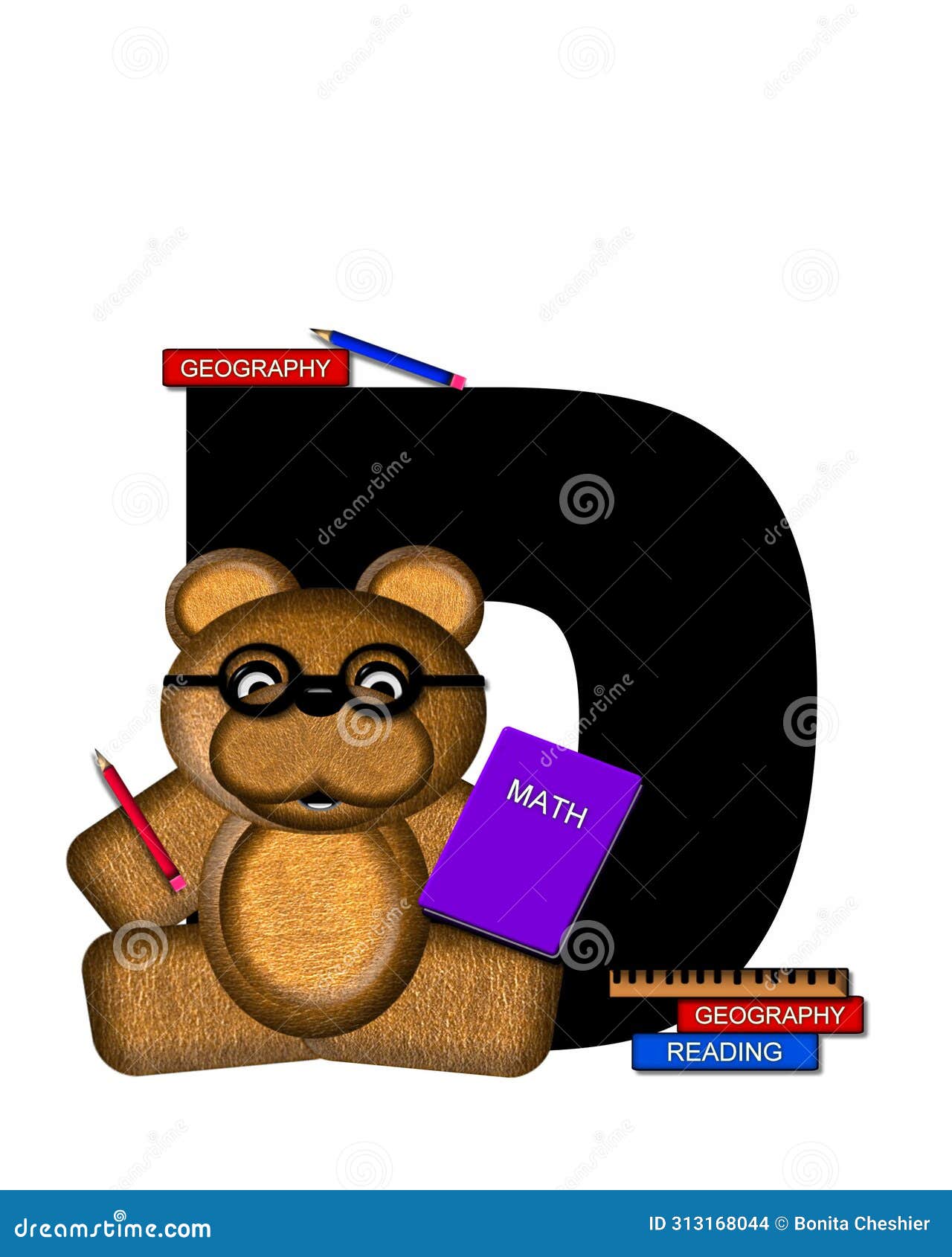 alphabet teddy learning d