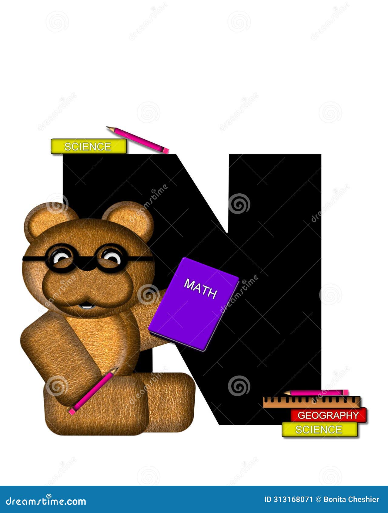 alphabet teddy learning n