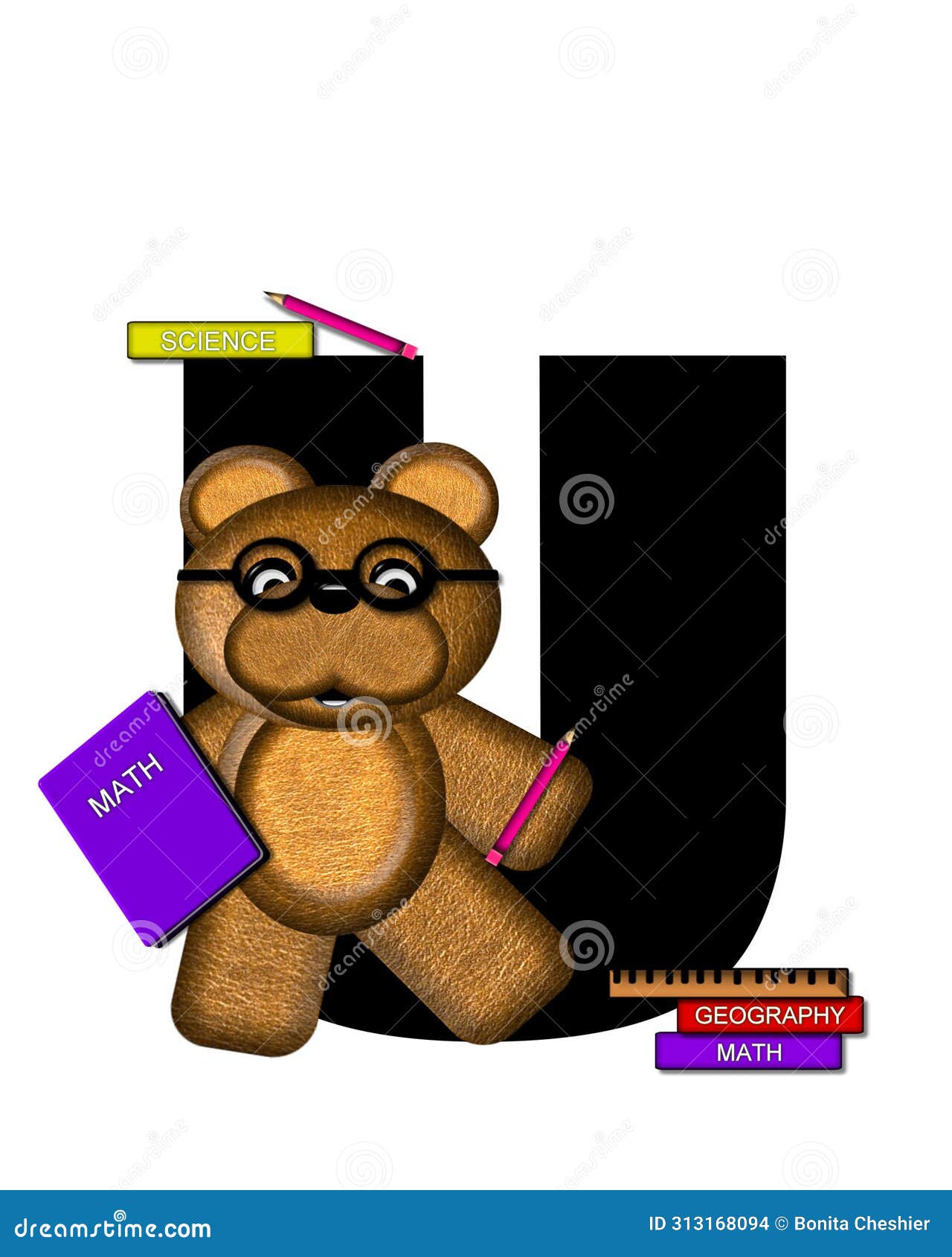 alphabet teddy learning u