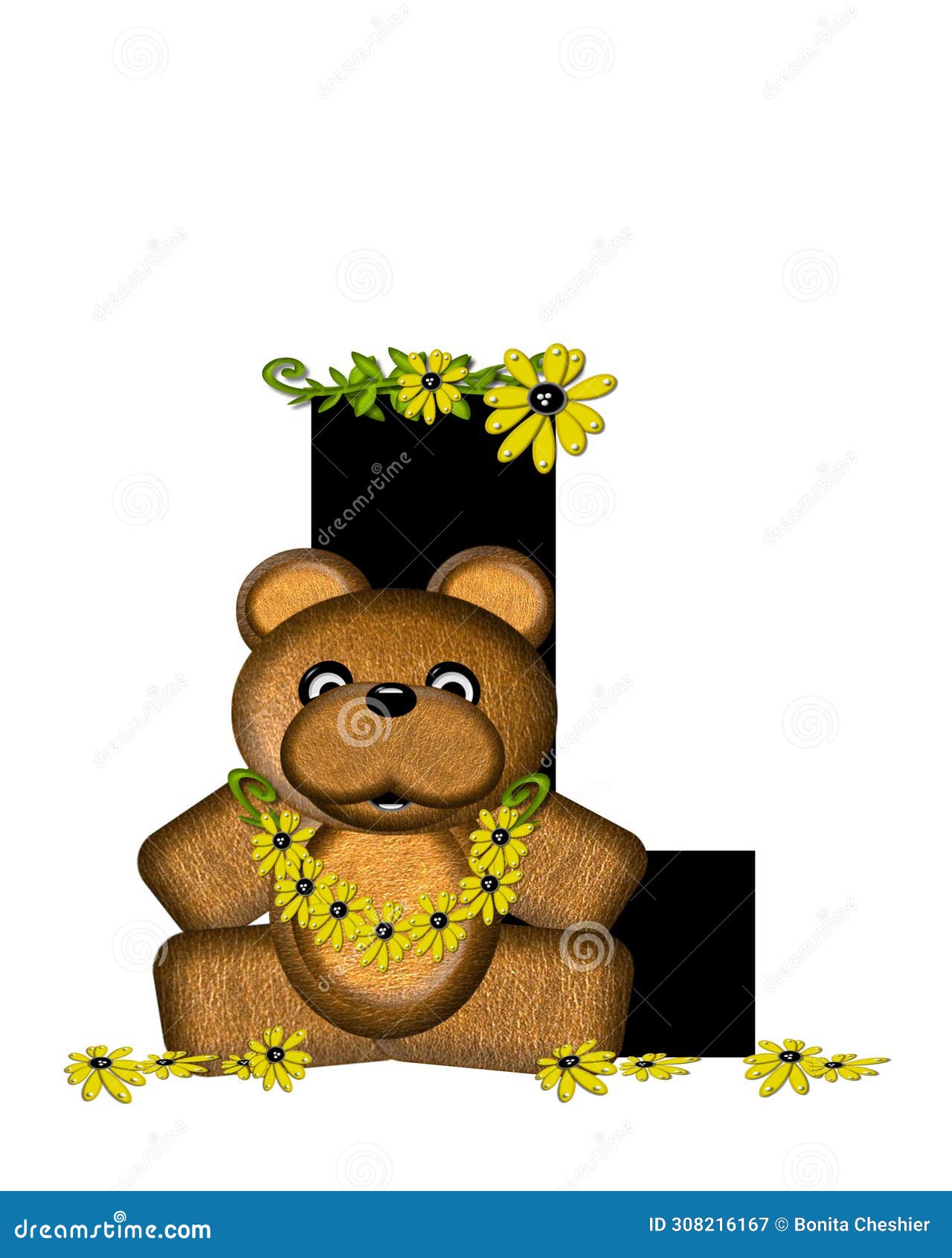 alphabet teddy making daisy chain l