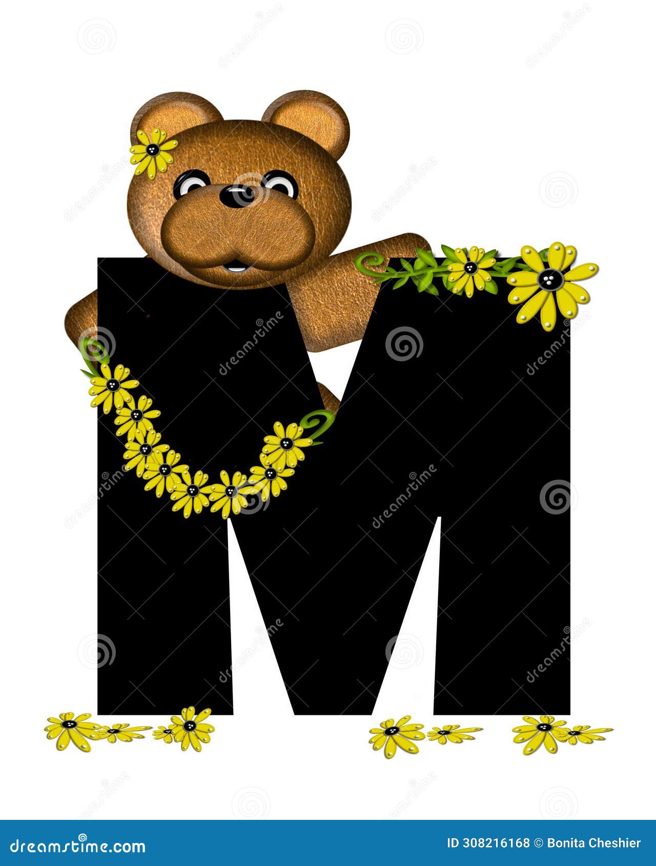 alphabet teddy making daisy chain m