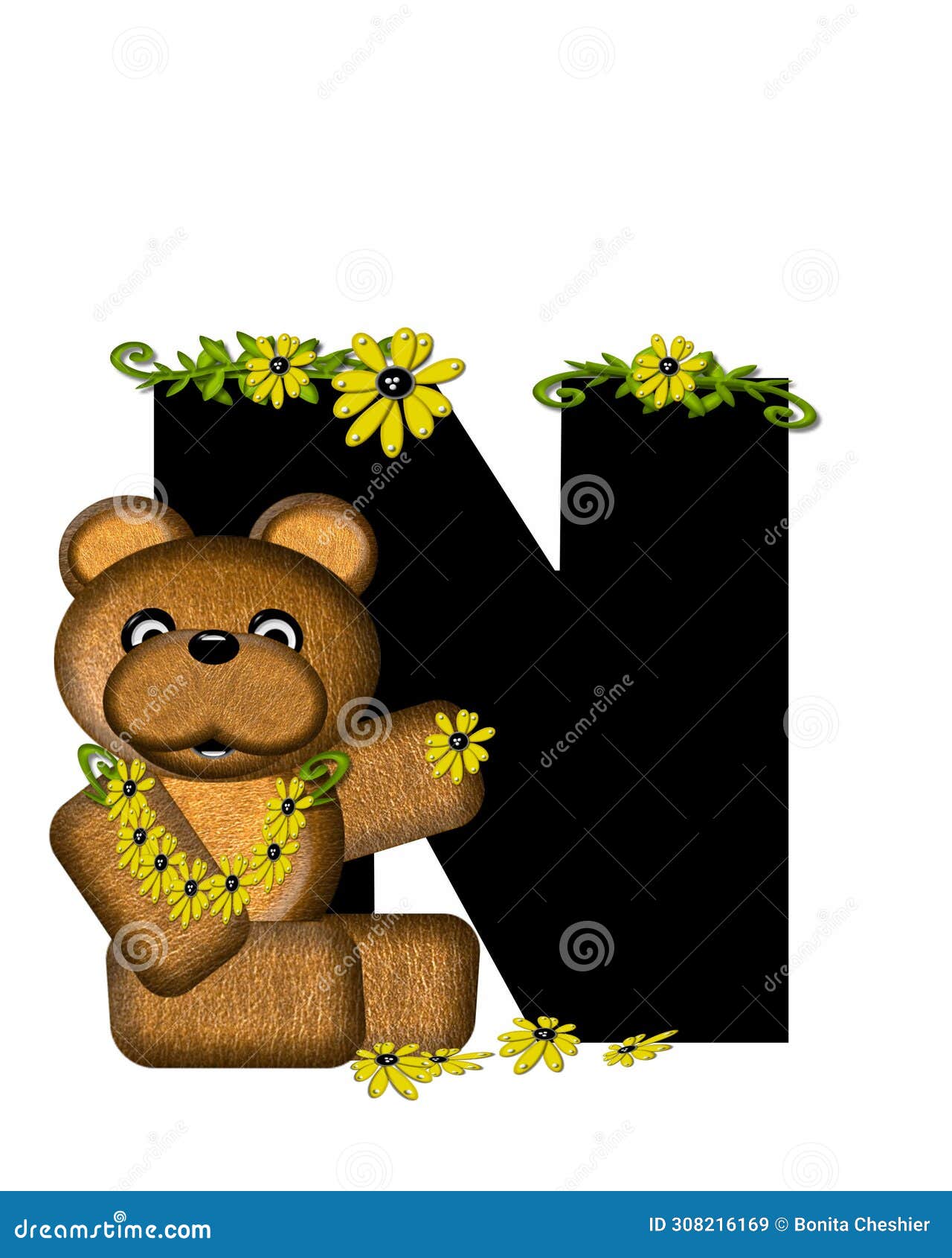 alphabet teddy making daisy chain n