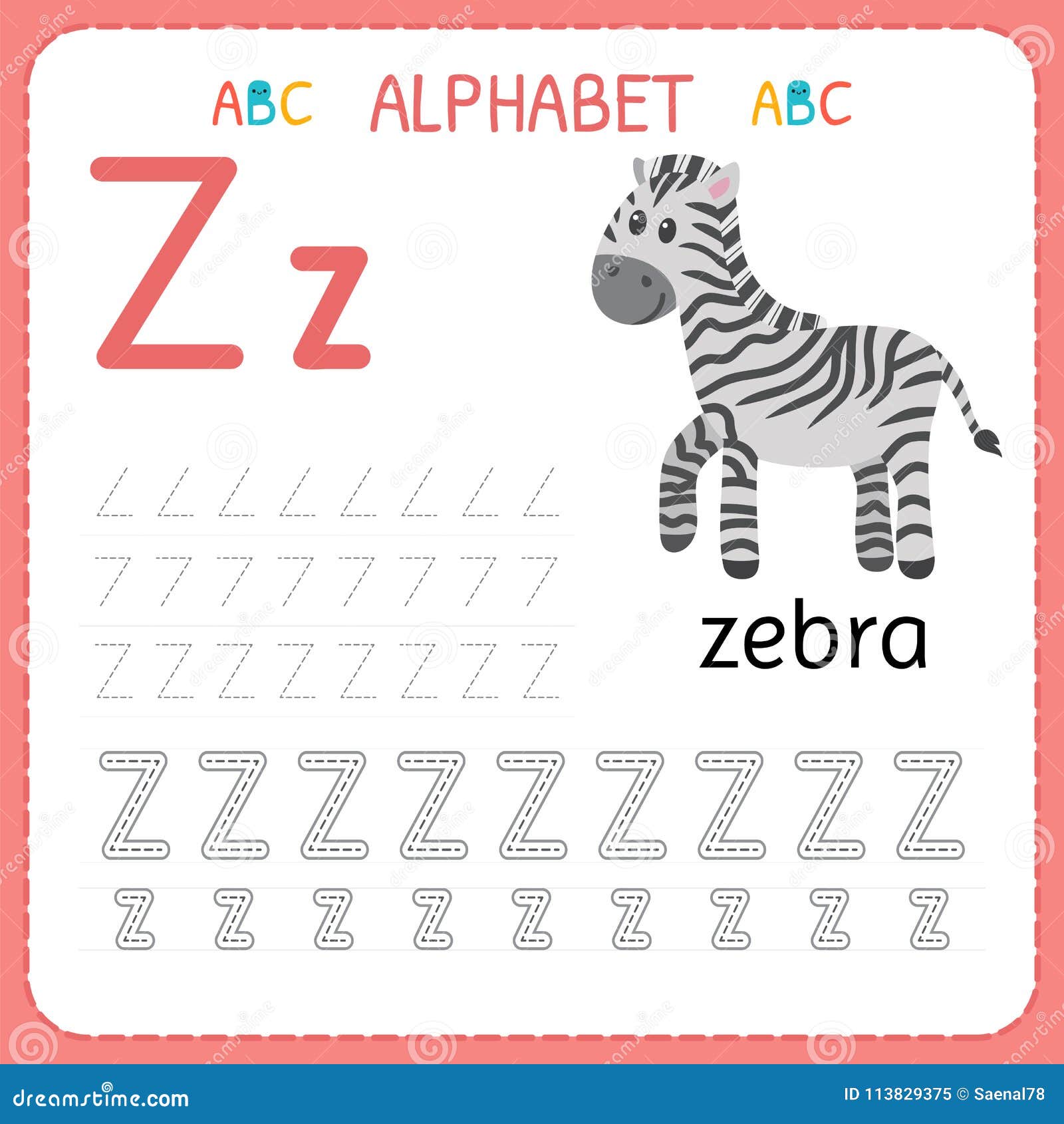 alphabet tracing worksheet for preschool and kindergarten writing